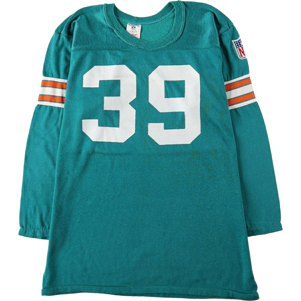 RAWLINGS/ローリングス NFL MIAMI DOLPHINS マイアミドルフィンズ フットボール七分袖Tシャツ