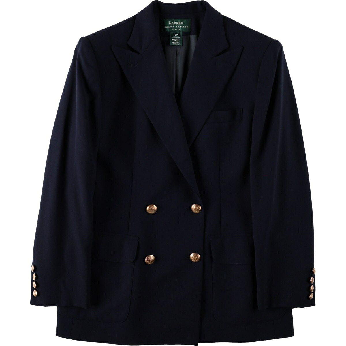 Ralph Lauren/ラルフローレン LAUREN ローレン 紺ブレザー テーラードジャケット