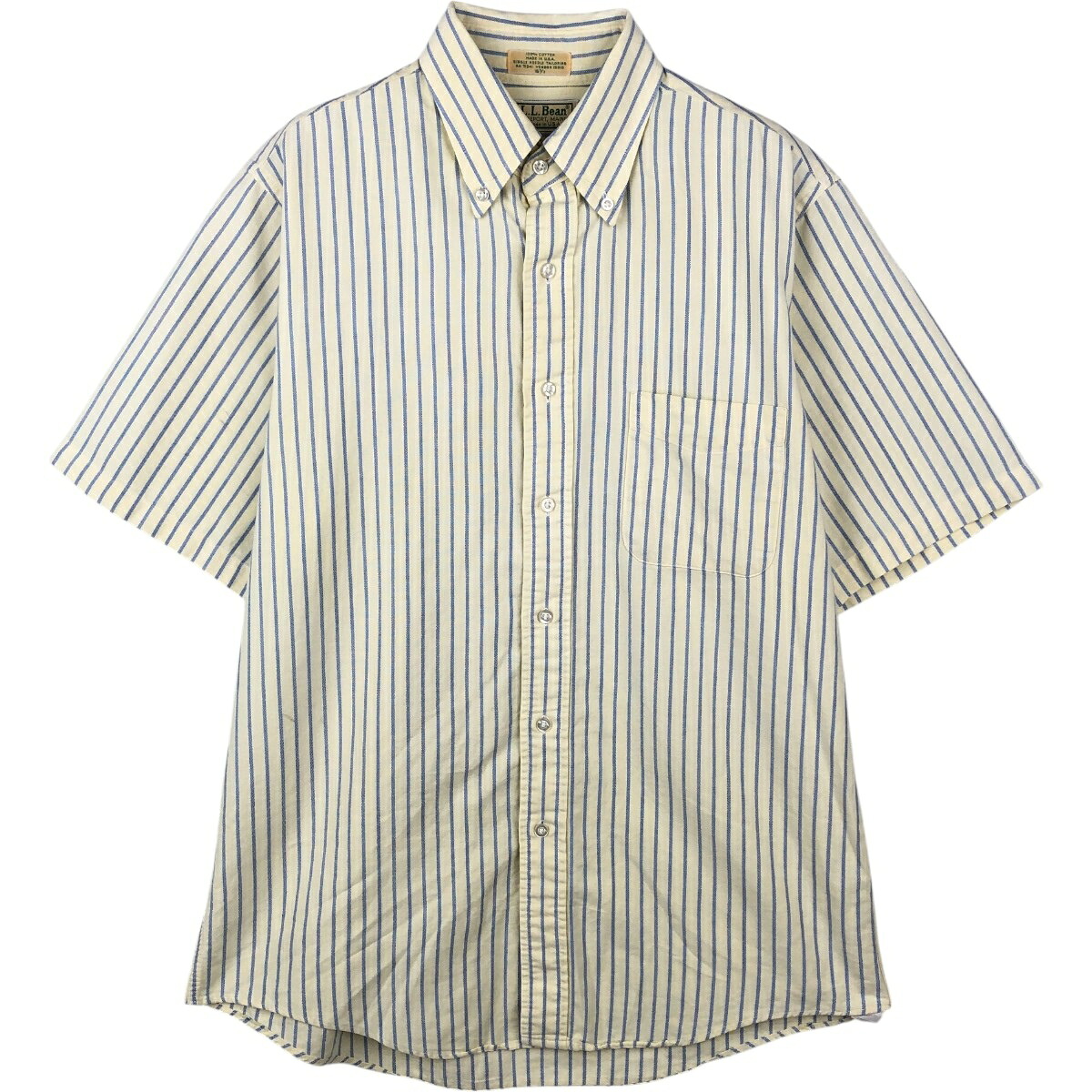 L.L.Bean/エルエルビーン 半袖 ボタンダウン ストライプシャツ