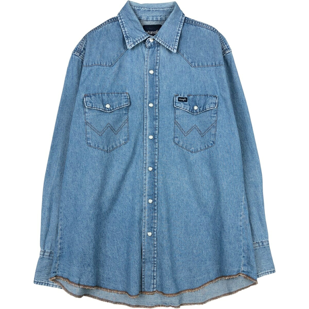 Wrangler/ラングラー 長袖 デニムウエスタンシャツ