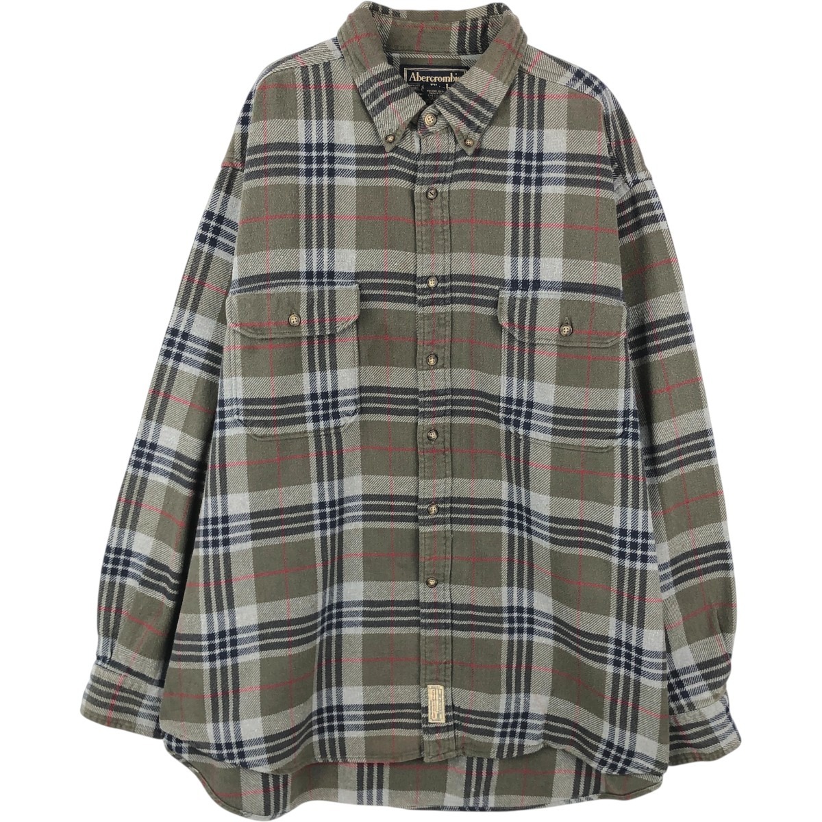 Abercrombie&Fitch/アバクロンビーアンドフィッチ 長袖 ボタンダウン フランネルチェックシャツ