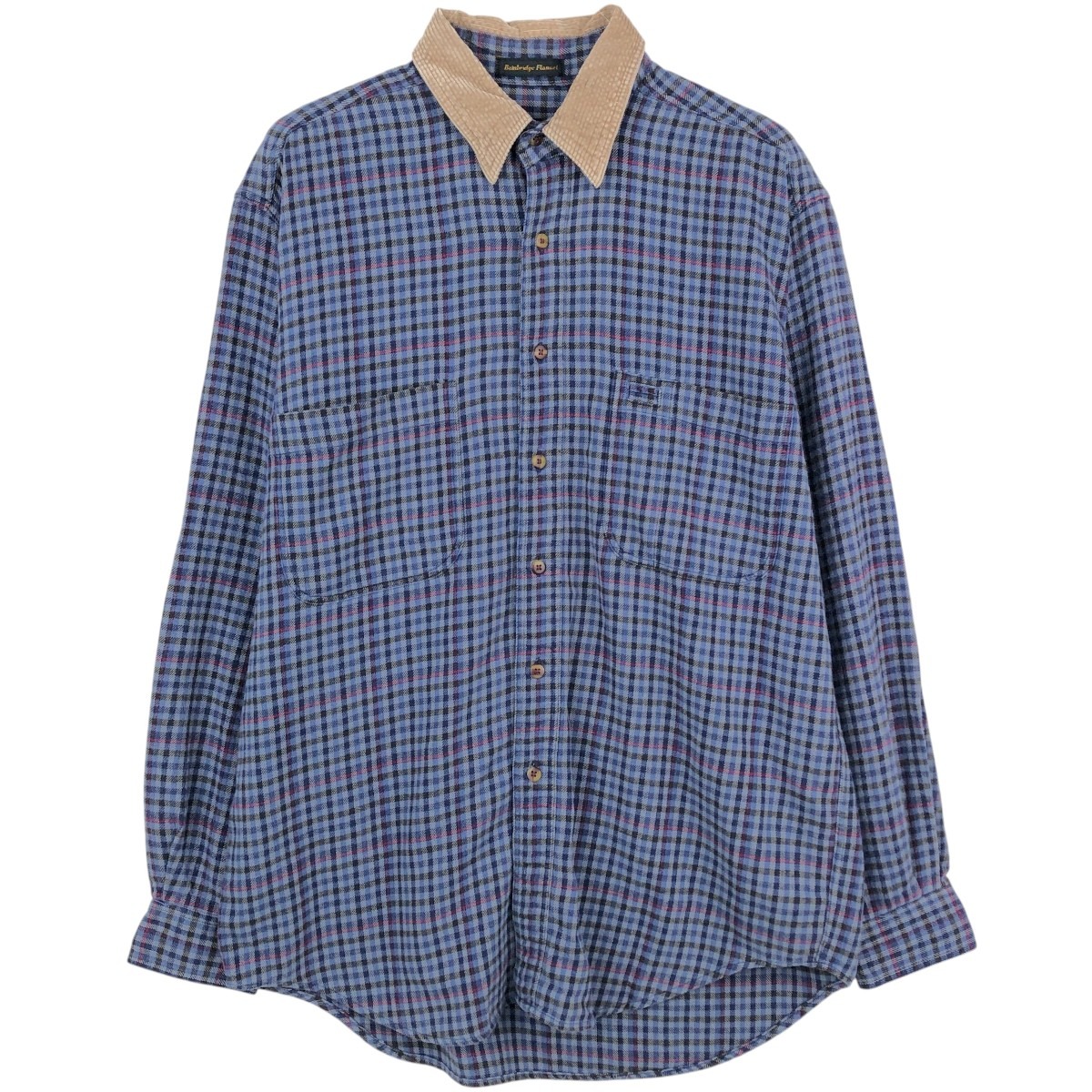 Eddie Bauer/エディーバウアー 黒タグ 長袖 フランネルチェックシャツ