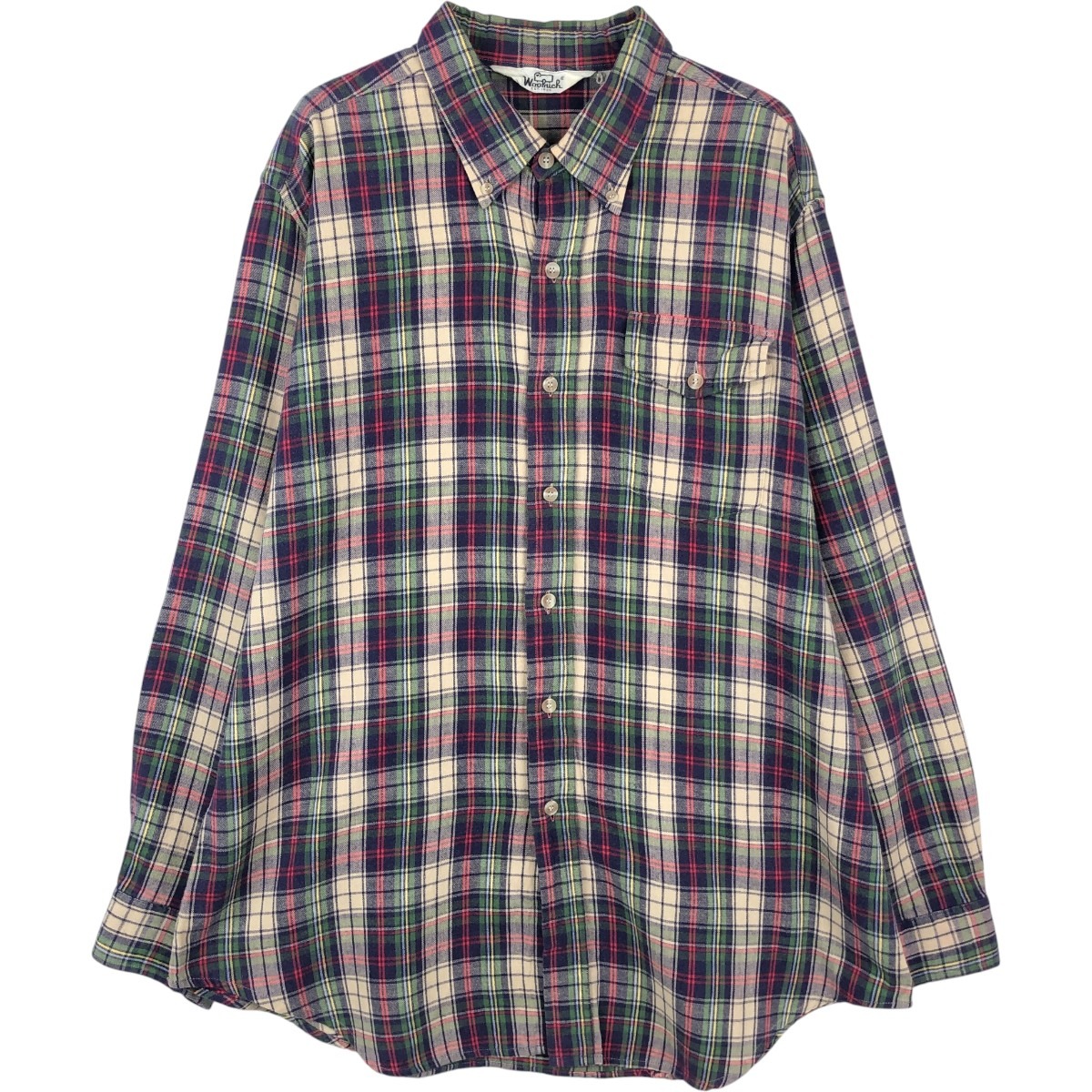WOOLRICH/ウールリッチ 長袖 ボタンダウン ライトネルチェックシャツ