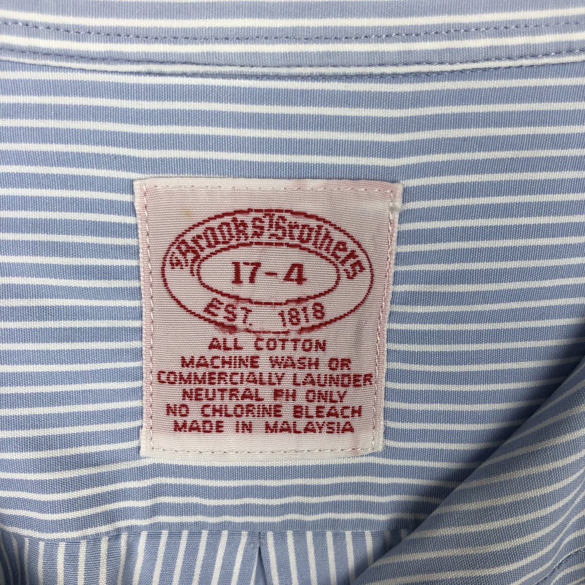 Brooks Brothers/ブルックスブラザーズ Est.1818 長袖 ボタンダウンストライプシャツ