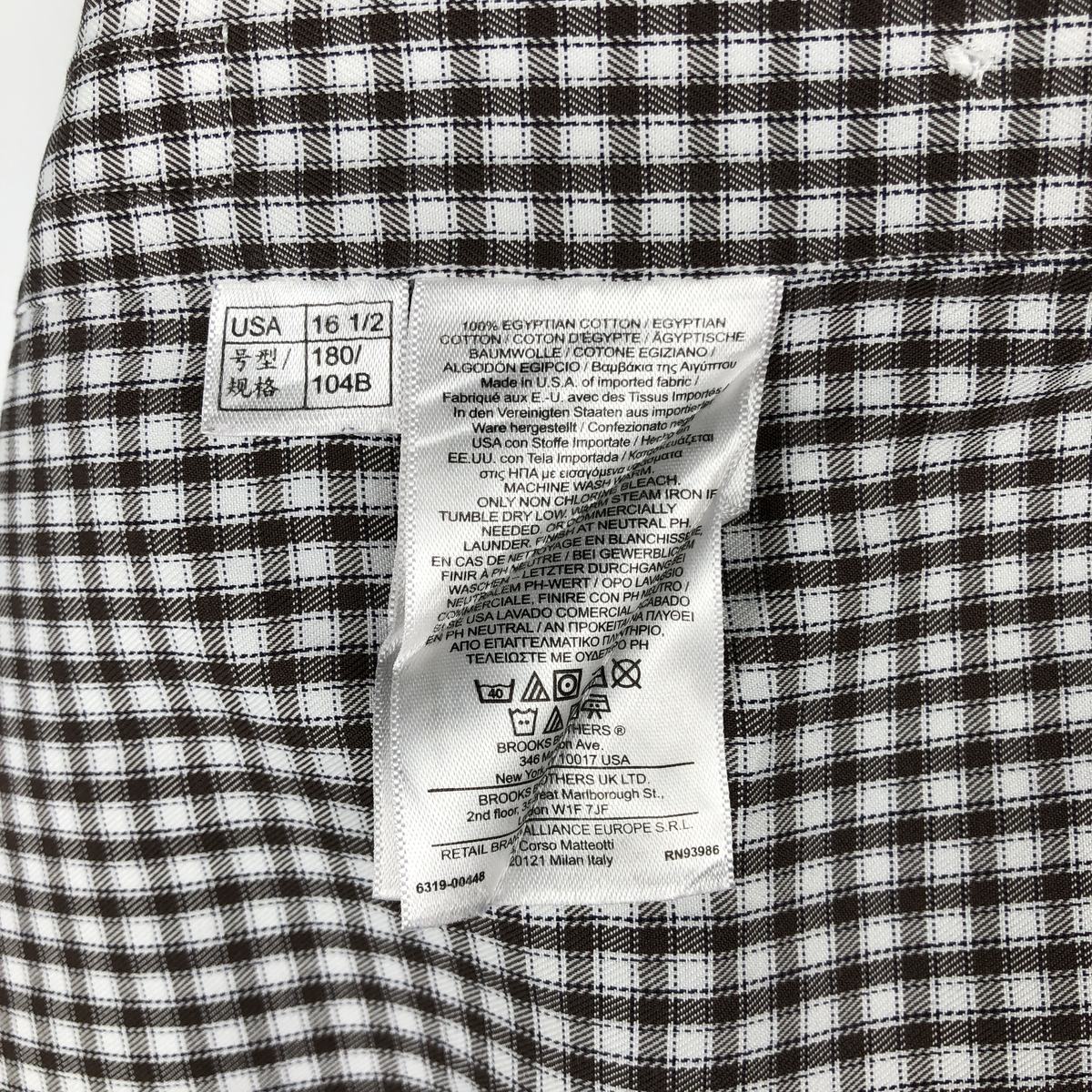 Brooks Brothers/ブルックスブラザーズ Est.1818 長袖 コットンチェックシャツ