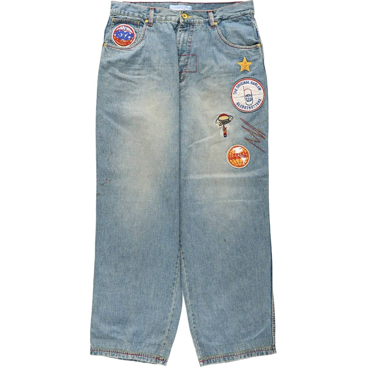 PLATINUM FUBU Harlem Globetrotters テーパードデニムパンツ