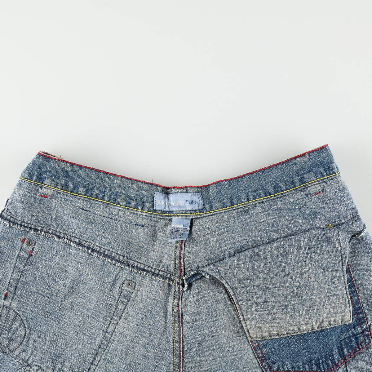 PLATINUM FUBU Harlem Globetrotters テーパードデニムパンツ