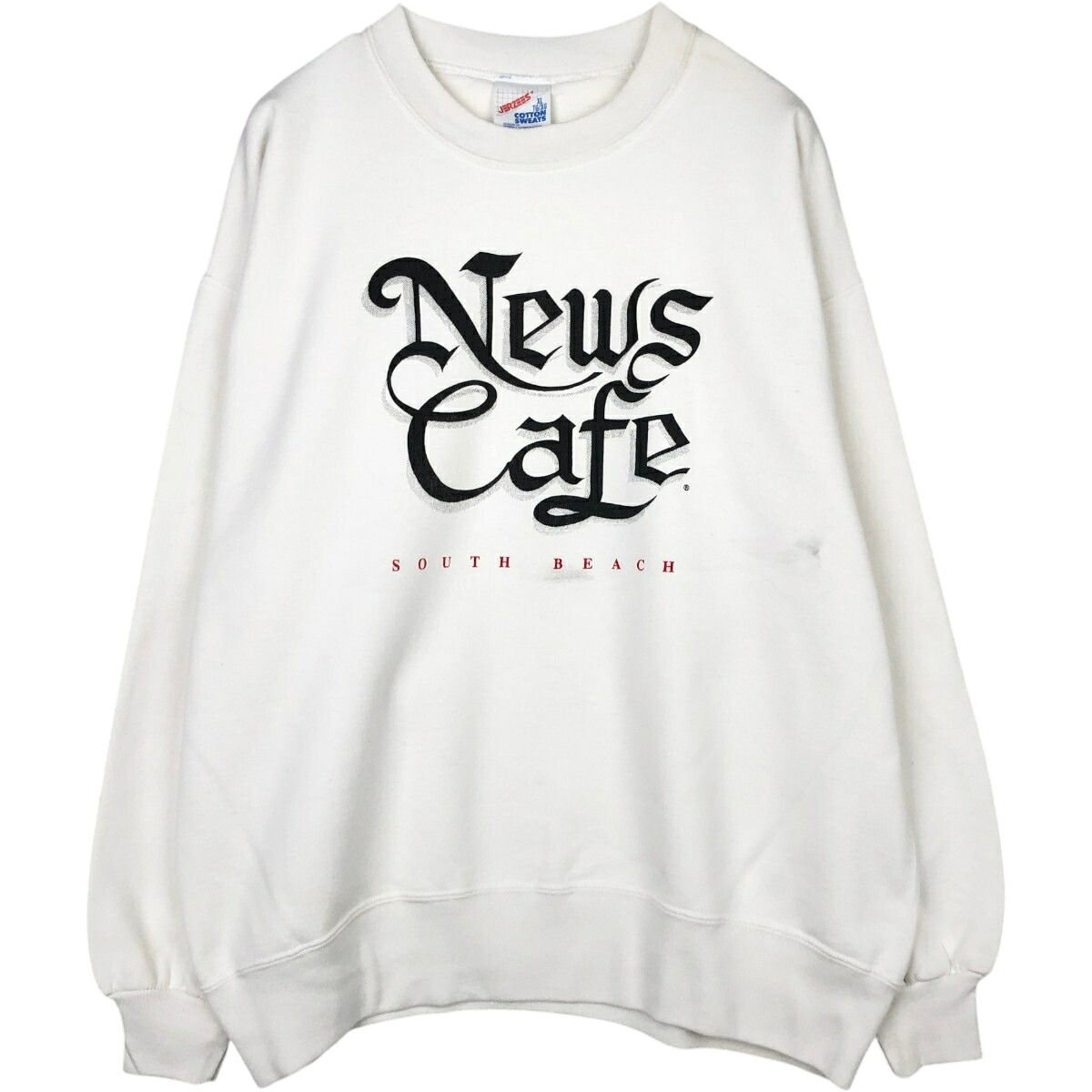 Jerzees/ジャージーズ COTTON SWEATS News Cafe ニュースカフェ アドバタイジング スウェットシャツ トレーナー