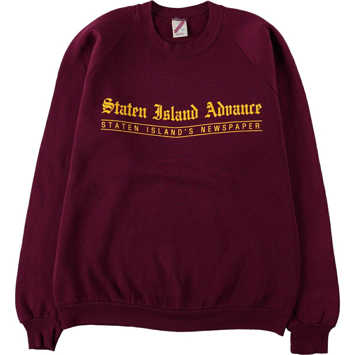 Jerzees/ジャージーズ Staten Island Advance スタテンアイランド・アドバンス アドバタイジング スウェットシャツ トレーナー