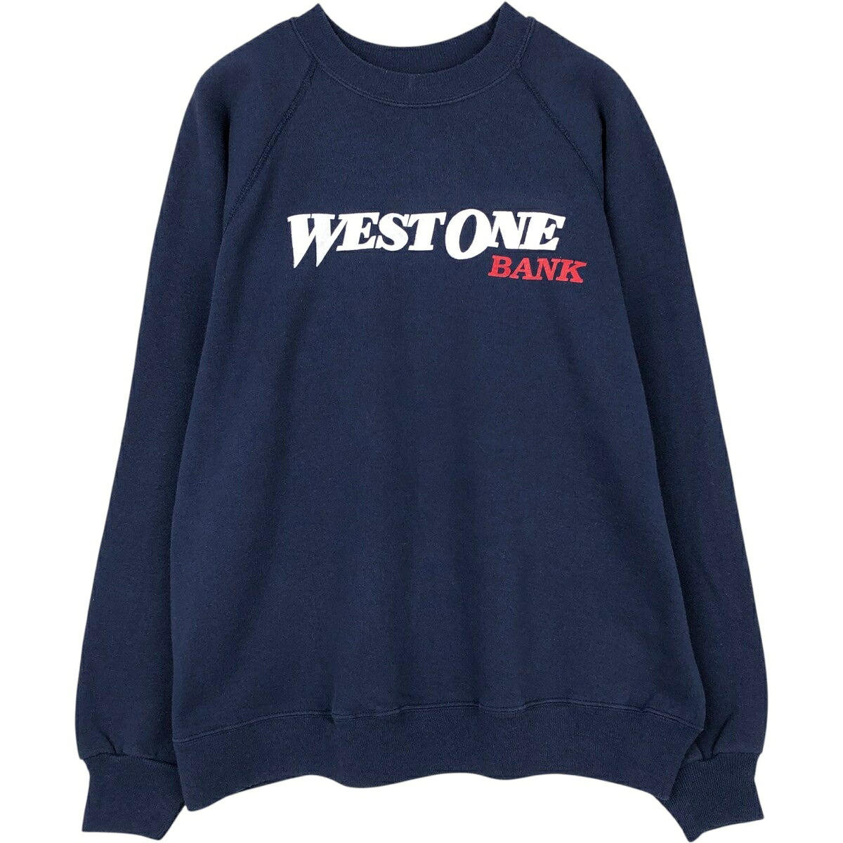 Hanes/ヘインズ ACTIVEWEAR West One Bank ウエストワンバンク アドバタイジング スウェットシャツ トレーナー