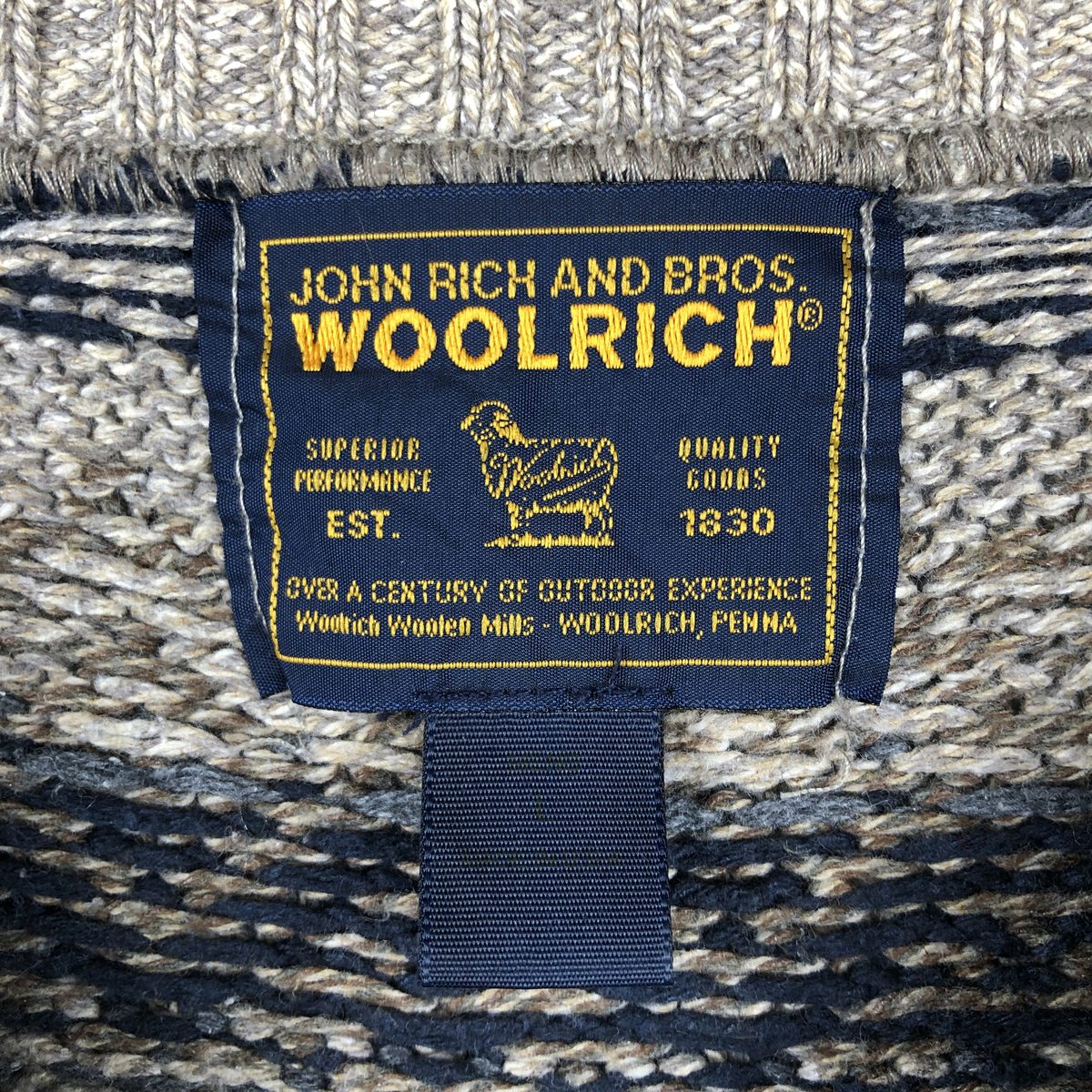 WOOLRICH/ウールリッチ Vネック コットンニットセーター