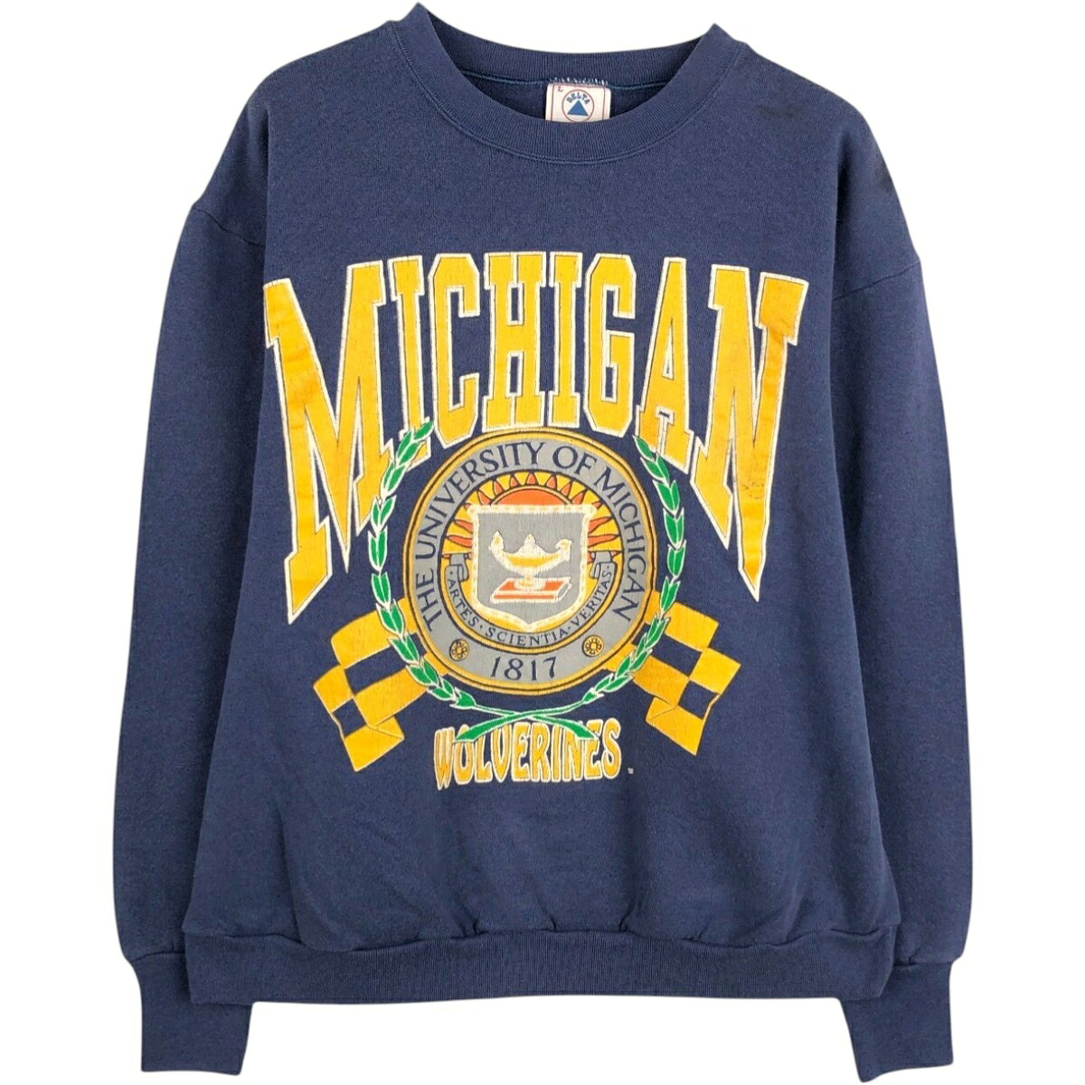 DELTA/デルタ MICHIGAN ミシガン大学 カレッジスウェットシャツ トレーナー