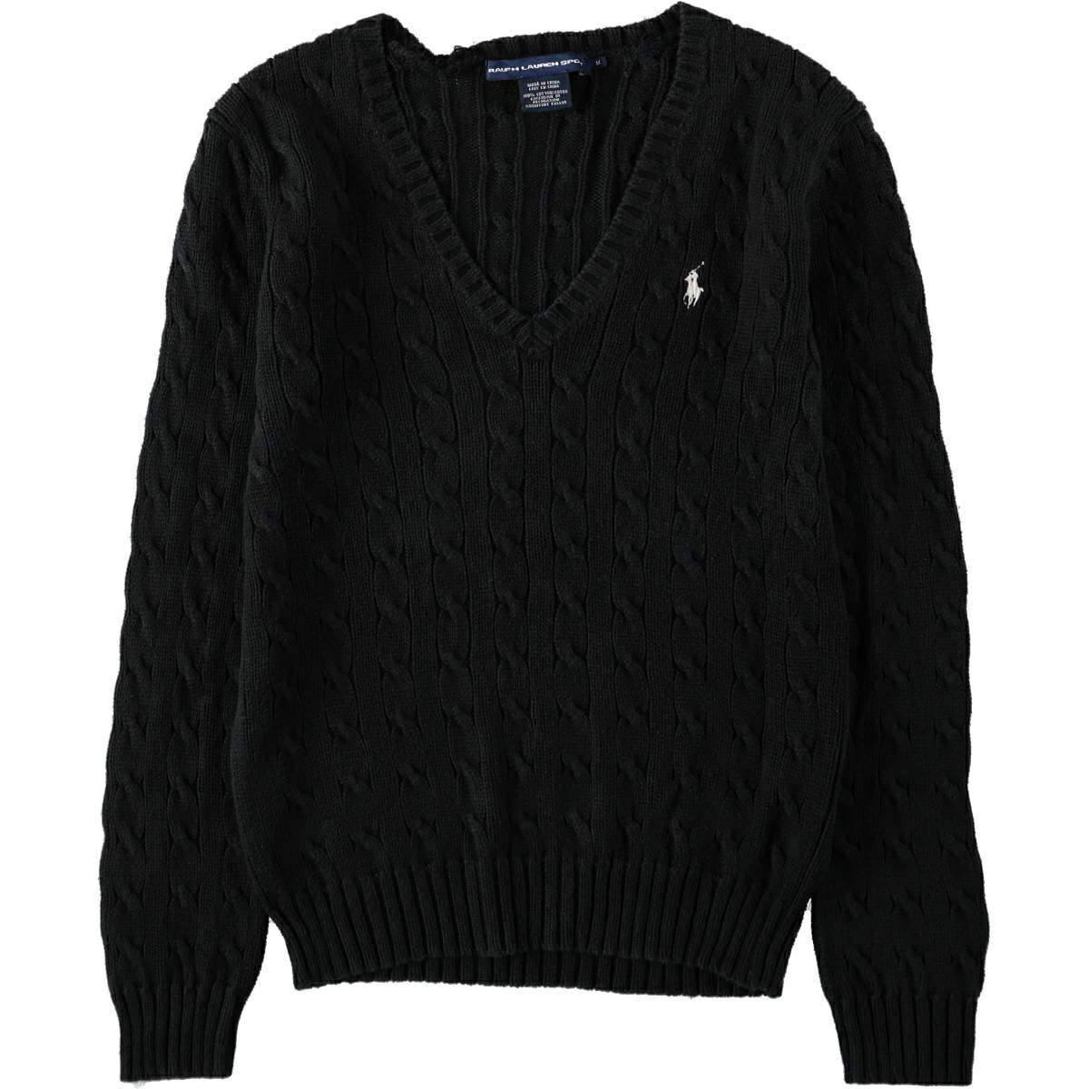 Ralph Lauren/ラルフローレン RALPH LAUREN SPORT Vネック コットンニットセーター