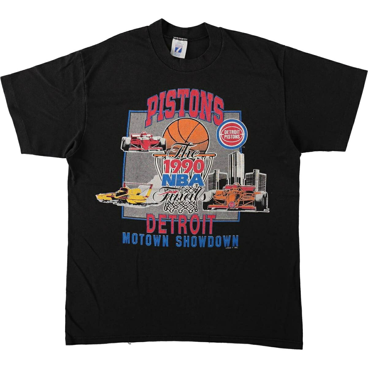 LOGO7/ロゴセブン NBA DETROIT PISTONS デトロイトピストンズ スポーツプリントTシャツ