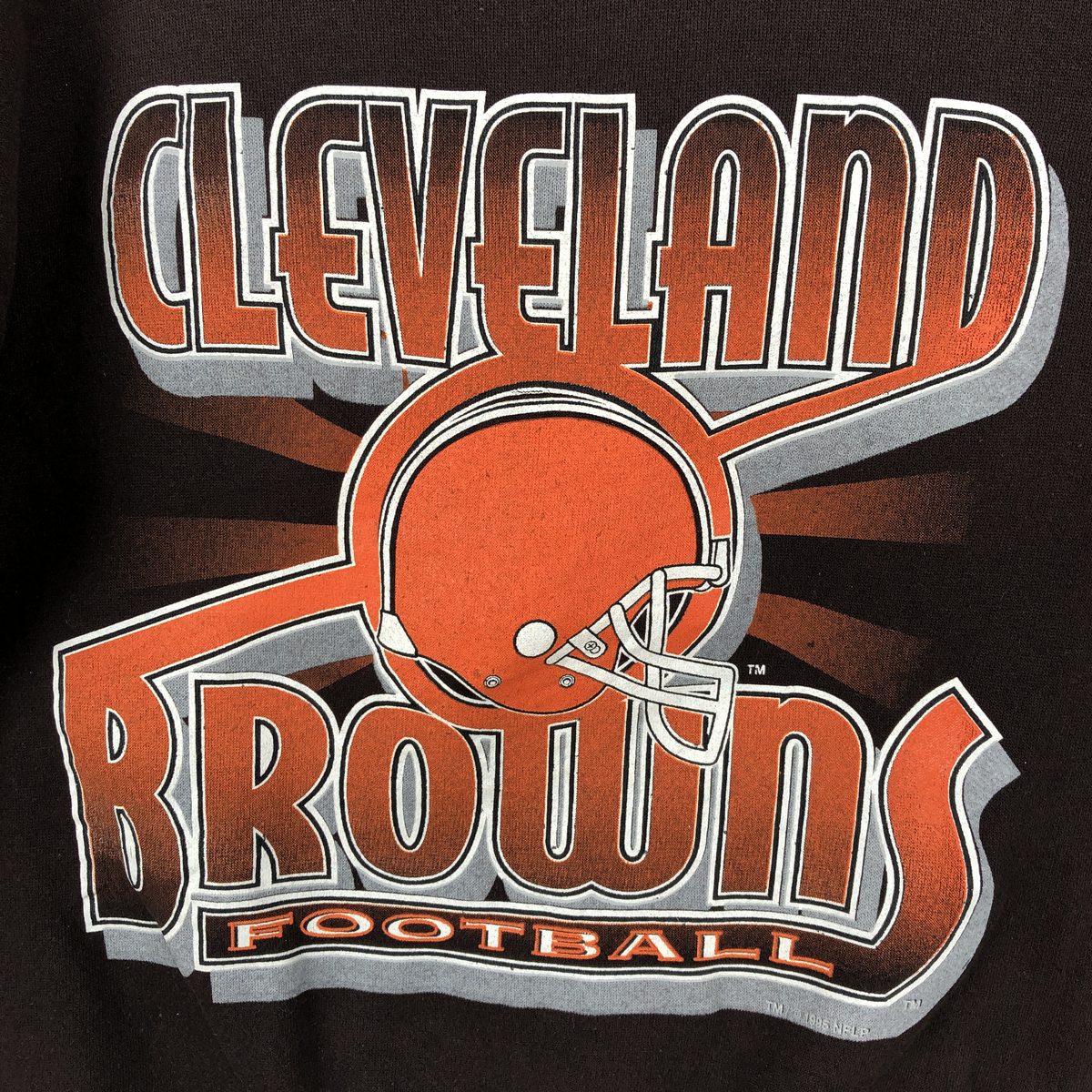 古着 90年代 LOGO 7 NFL CLEVELAND BROWNS クリーブランドブラウンズ プリントスウェットシャツ トレーナー USA製 メンズL相当 ヴィンテージ /eaa680600 【中古】 【261012】
