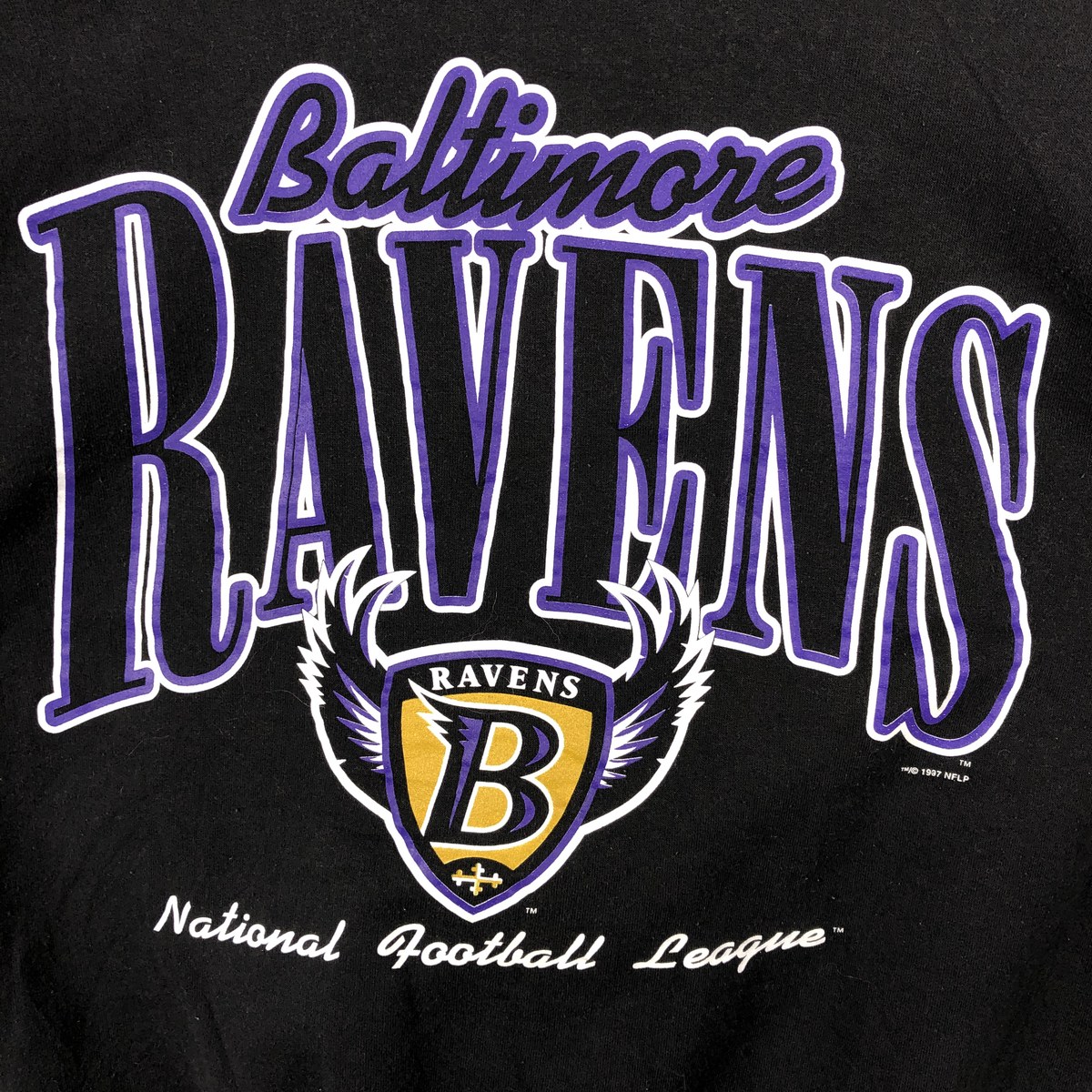 Hanes/ヘインズ NFL BALTIMORE RAVENS ボルティモアレイブンズ プリントスウェットシャツ トレーナー