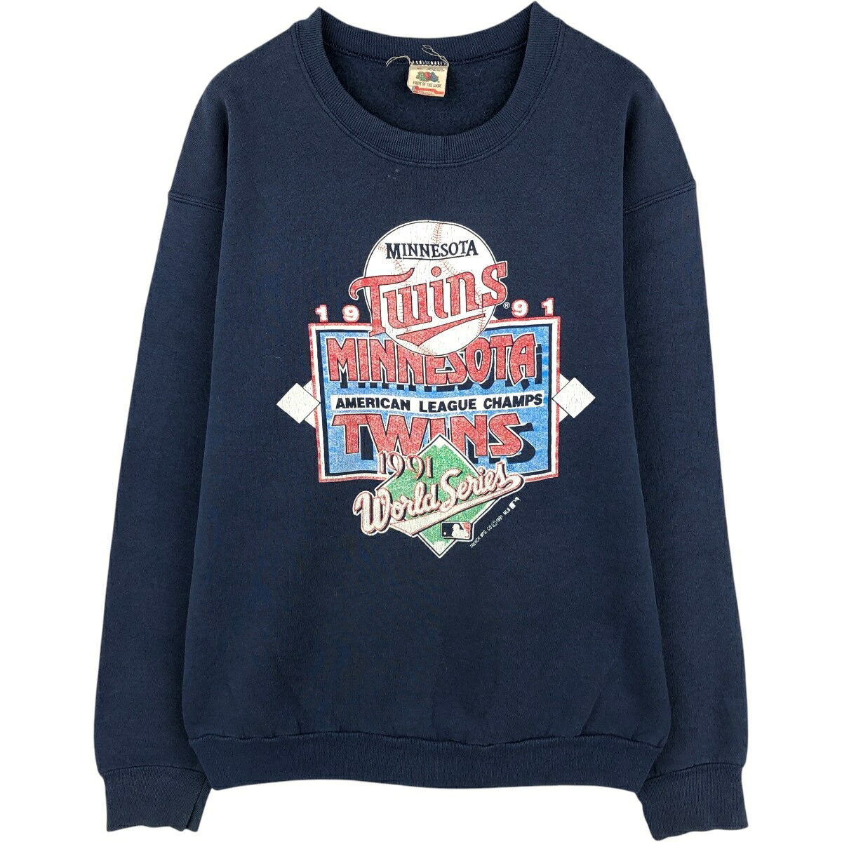 FRUIT OF THE LOOM/フルーツオブザルーム MLB MINNESOTA TWINS ミネソタツインズ プリントスウェットシャツ トレーナー