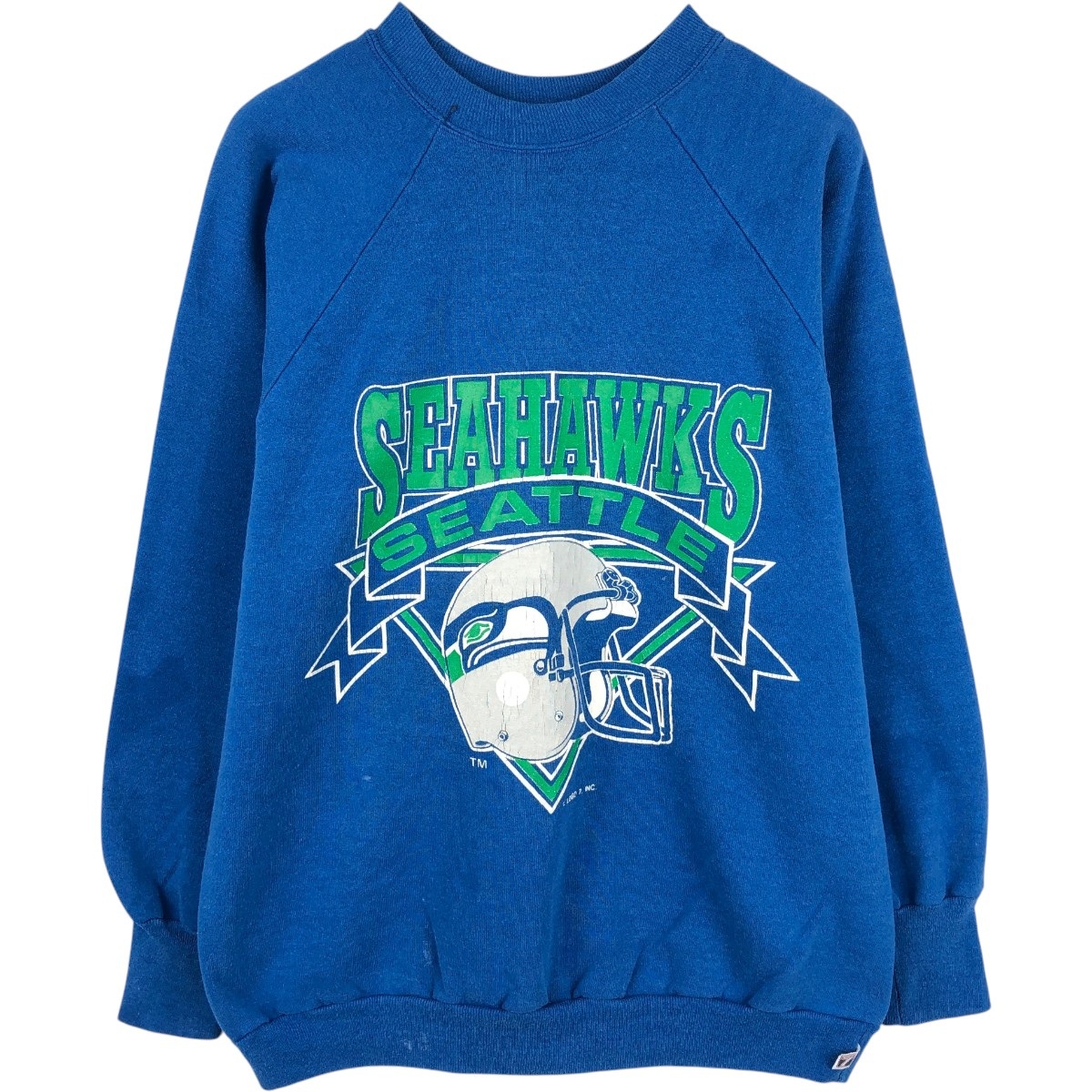 LOGO7 NFL SEATTLE SEAHAWKS シアトルシーホークス プリントスウェットシャツ トレーナー