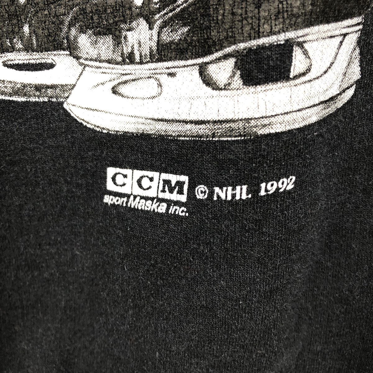 古着 90年代 NUTMEG NHL BOSTON BRUINS ボストンブルーインズ プリントスウェットシャツ トレーナー カナダ製 メンズM相当 ヴィンテージ /eaa680640 【中古】 【261012】