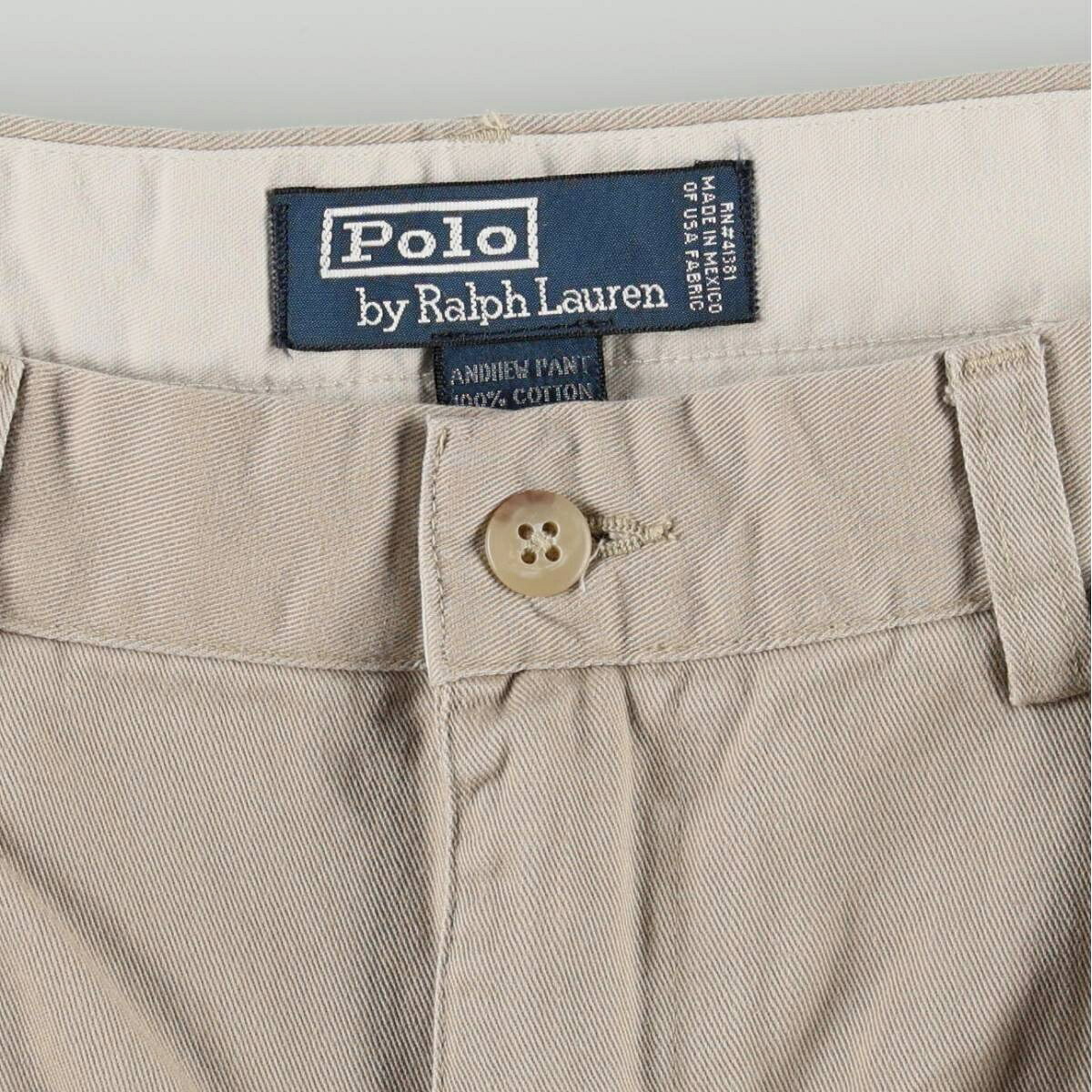 古着 ラルフローレン Ralph Lauren POLO by Ralph Lauren ANDREW PANT ツータック チノパンツ メンズw33相当 /eaa680692 【中古】 【261012】