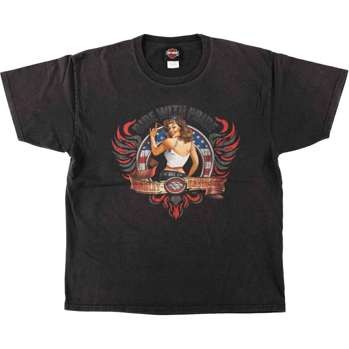 Harley-Davidson/ハーレーダビッドソン ピンナップガール モーターサイクル バイクTシャツ