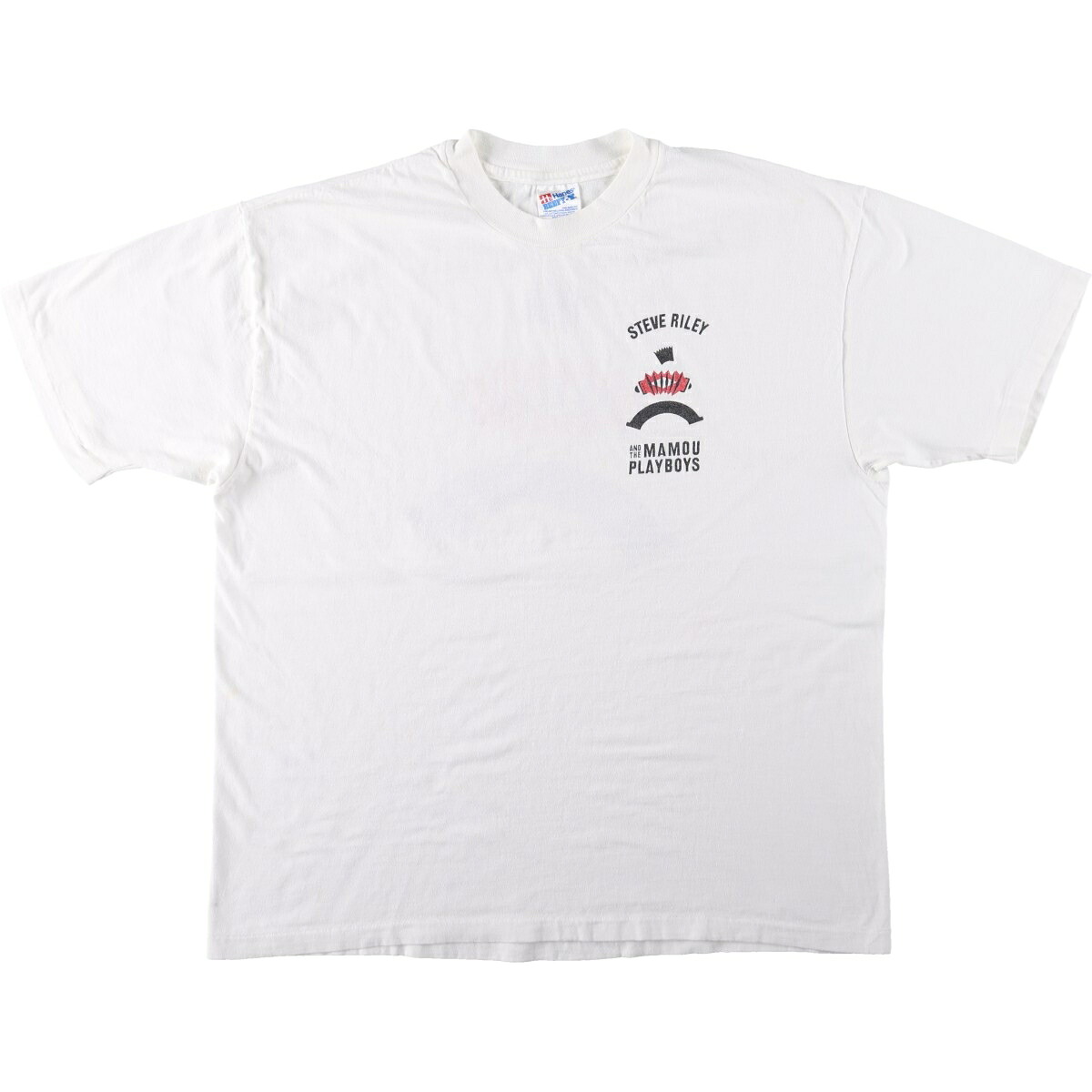 Hanes/ヘインズ BEEFY-T STEVE RILEY AND THE MAMOU PLAYBOYS スティーヴライリーアンドザマモウプレイボーイズ バンドTシャツ バンT