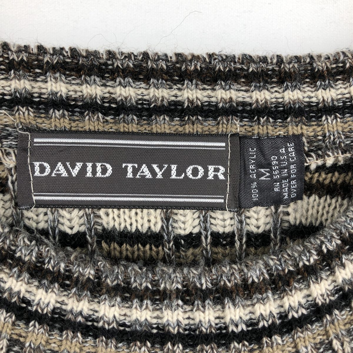 古着 90年代 DAVID TAYLOR チェック柄 アクリルニットセーター USA製 メンズM相当 ヴィンテージ /eaa682387 【中古】 【261016】