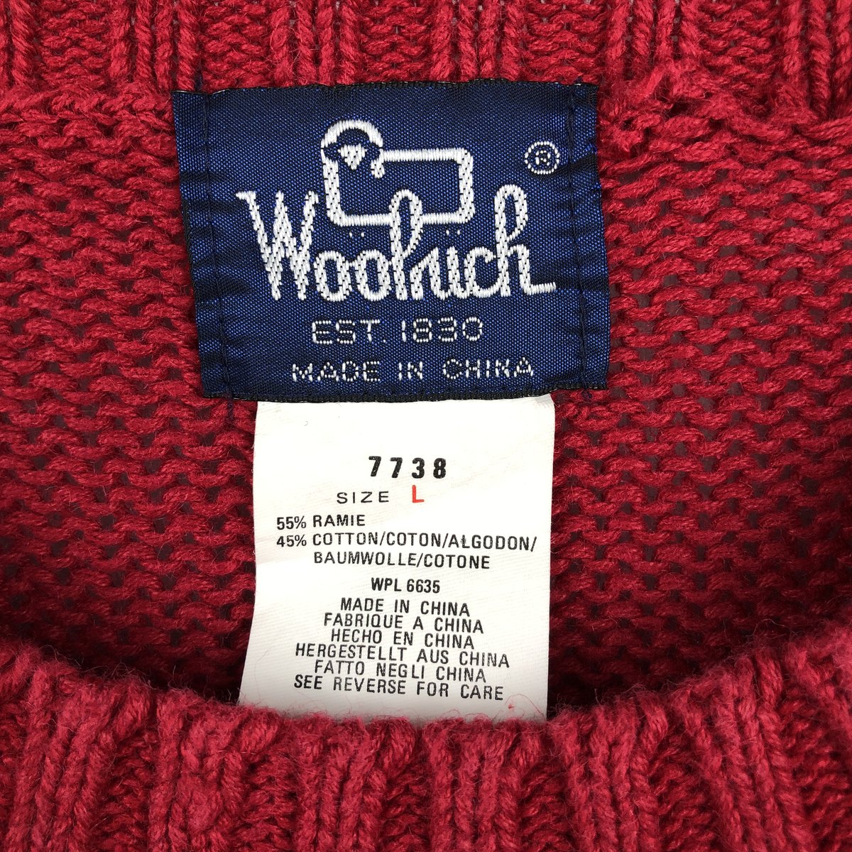 古着 80年代 ウールリッチ WOOLRICH ネイティブ柄 コットン×ラミーニットセーター メンズL相当 ヴィンテージ /eaa682404 【中古】 【261016】