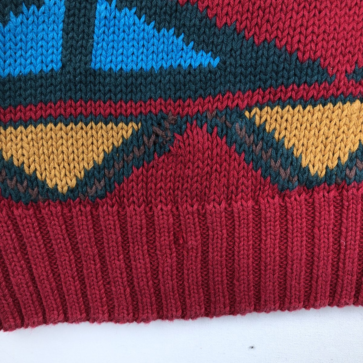古着 80年代 ウールリッチ WOOLRICH ネイティブ柄 コットン×ラミーニットセーター メンズL相当 ヴィンテージ /eaa682404 【中古】 【261016】