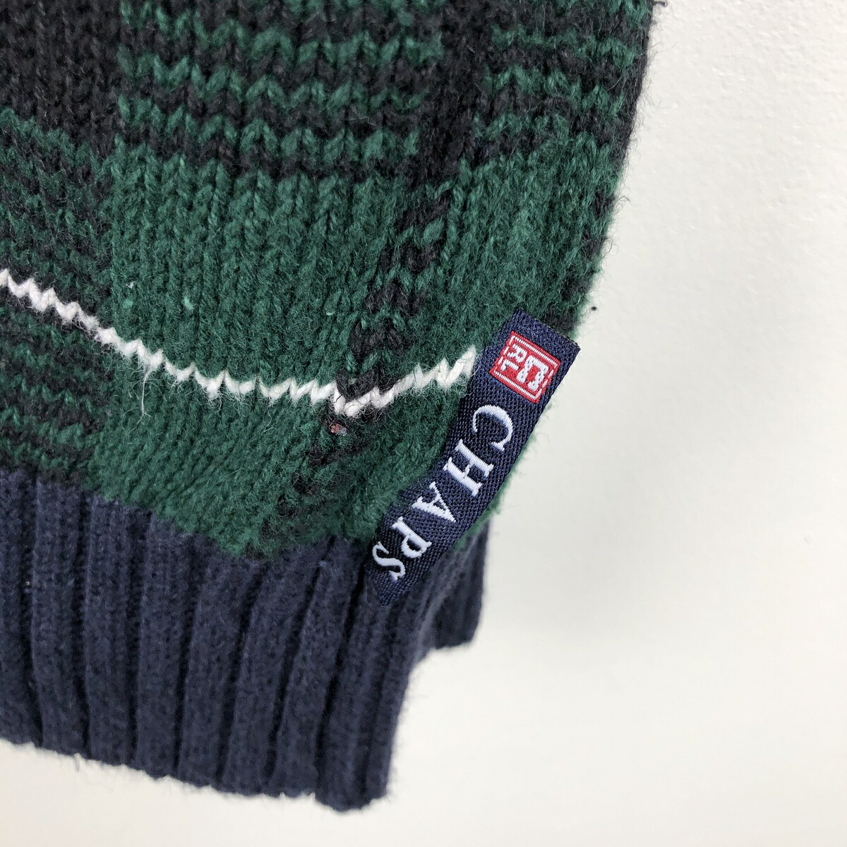 古着 ラルフローレン Ralph Lauren CHAPS チャップス チェック柄 リネンニットセーター メンズXL相当 /eaa682406 【中古】 【261013】