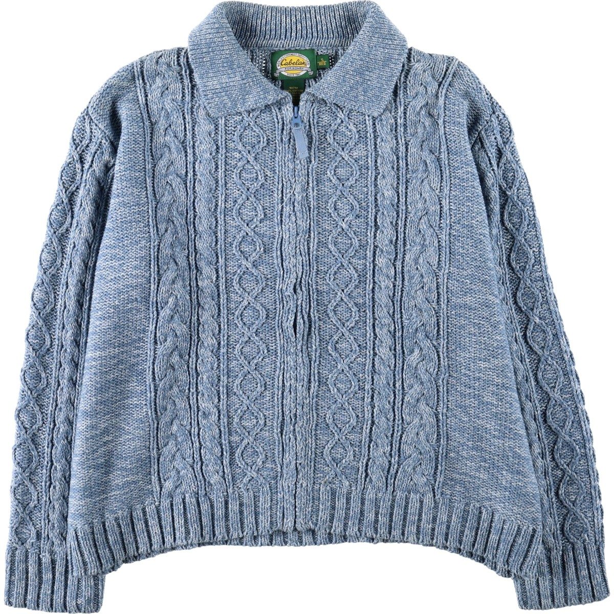 Cabelas/カベラス FOR WOMEN コットンニットフルジップセーター