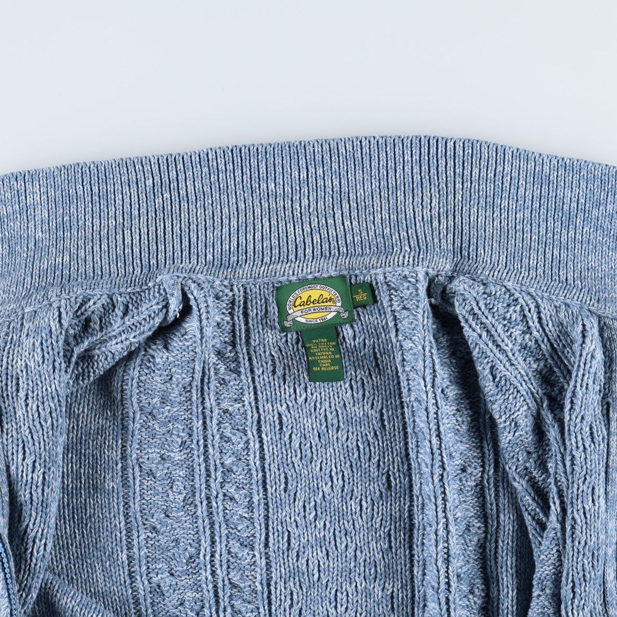 Cabelas/カベラス FOR WOMEN コットンニットフルジップセーター