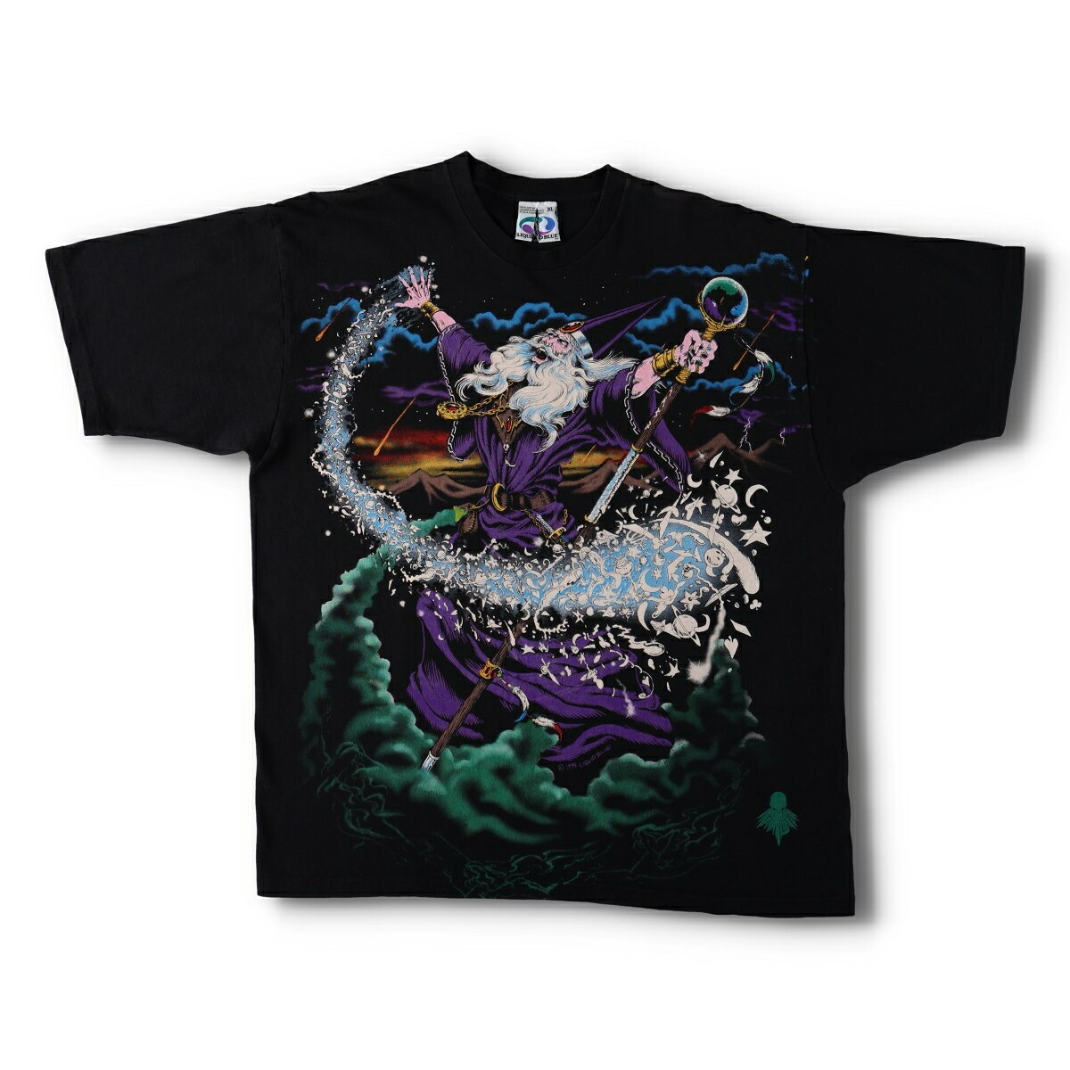 LIQUID BLUE/リキッドブルー Wizard ウィザード プリントTシャツ