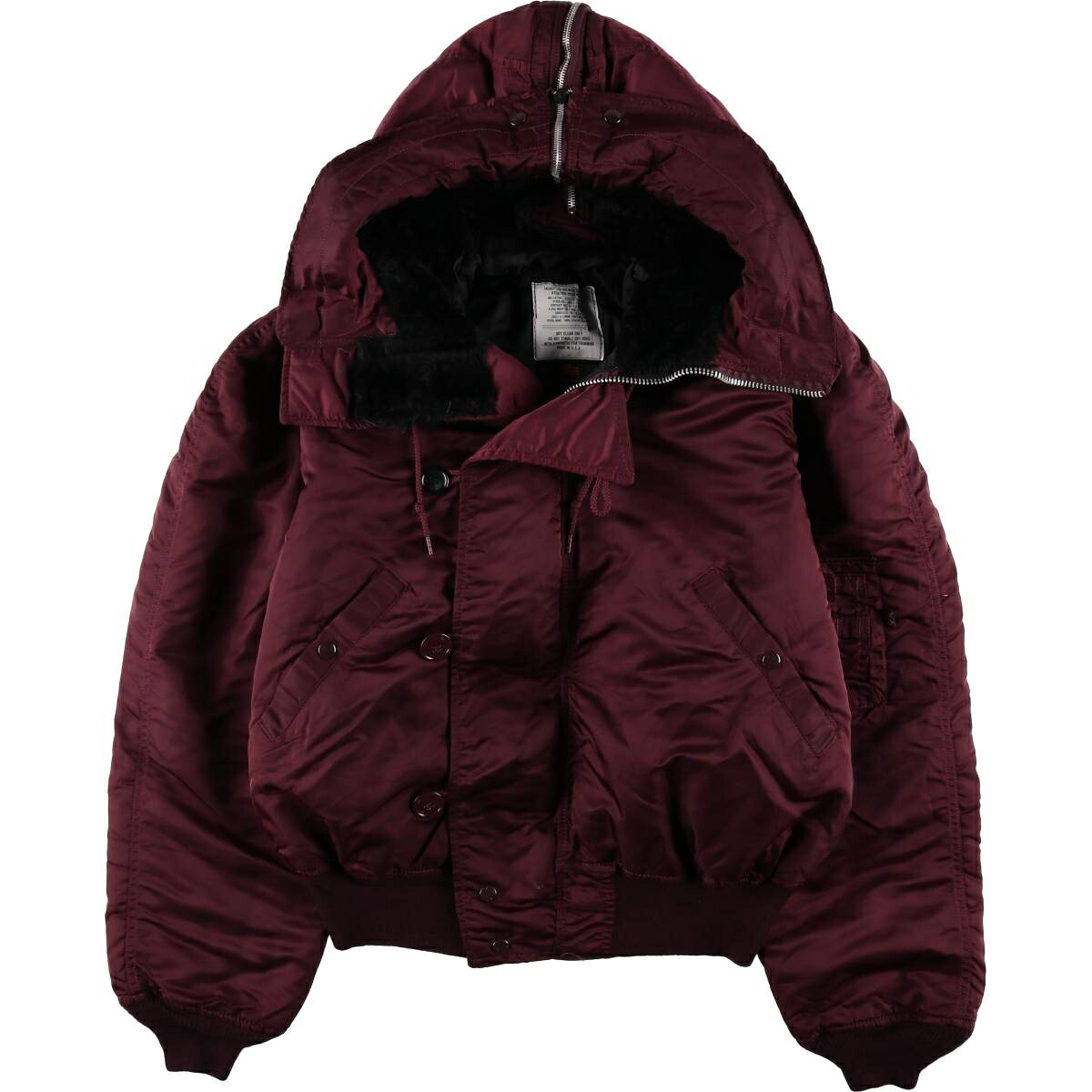 ALPHA/アルファ JACKET, FLYING MAN'S HEAVY, ATTACHED HOOD N-2B ミリタリー フライトジャケット