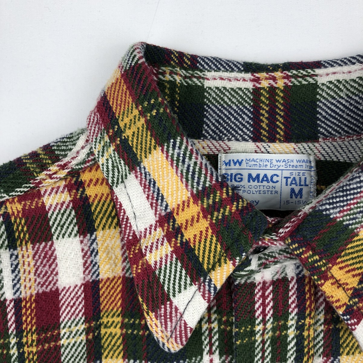 古着 70年代 ビッグマック BIG MAC JCPenny 長袖 フランネルチェックシャツ メンズM相当 ヴィンテージ /evb034439 【中古】 【260427】