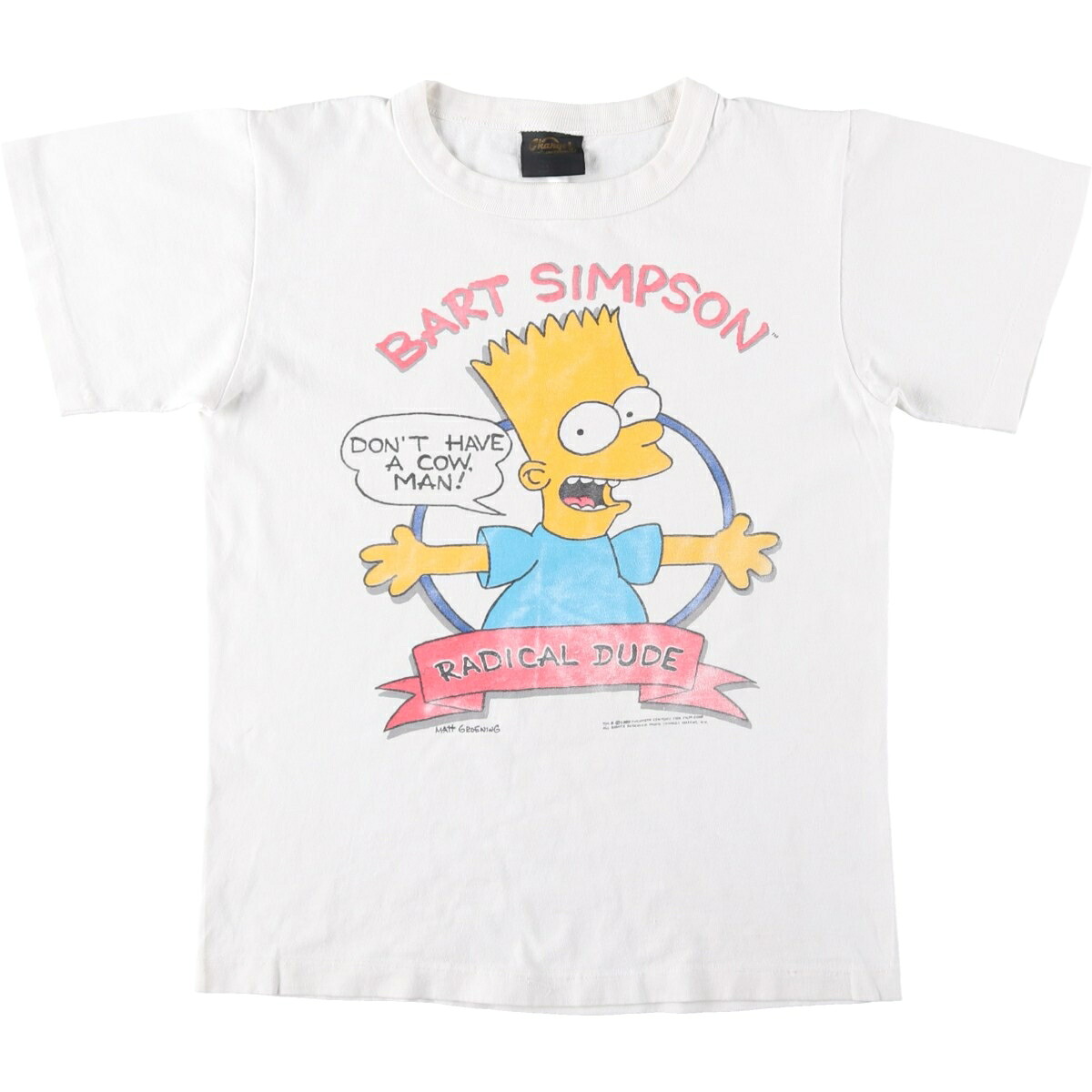 Change's THE SIMPSONS シンプソンズ バート キャラクタープリントTシャツ