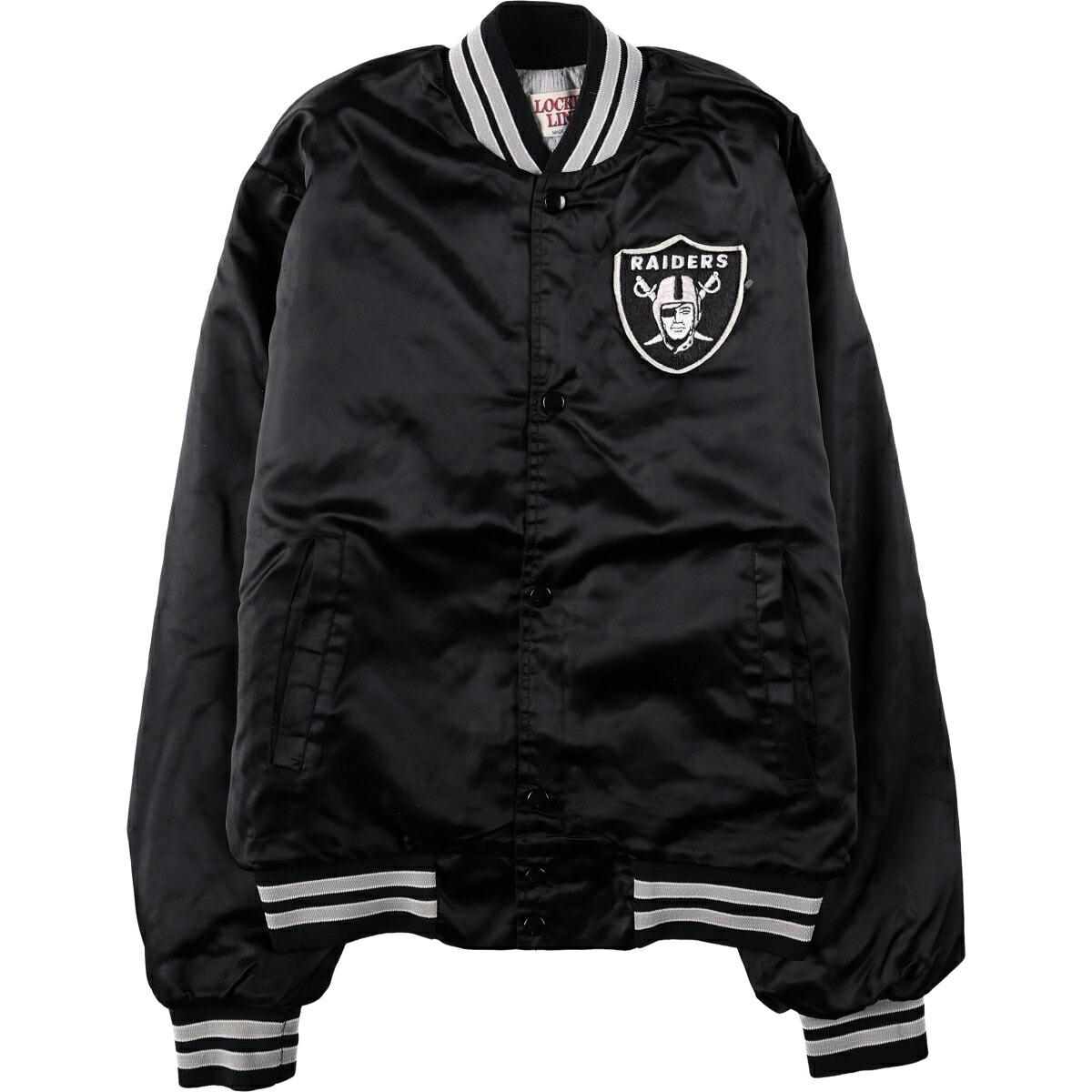 LOCKER LINE NFL LAS VEGAS RAIDERS  ラスベガスレイダース ナイロンスタジャン アワードジャケット バーシティジャケット