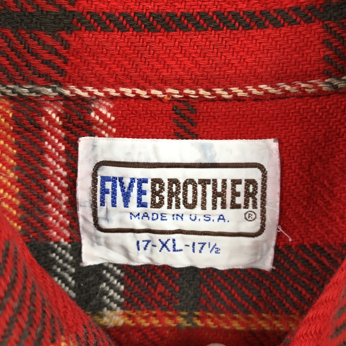 Five Brother/ファイブブラザー 長袖 ヘビーネルチェックシャツ