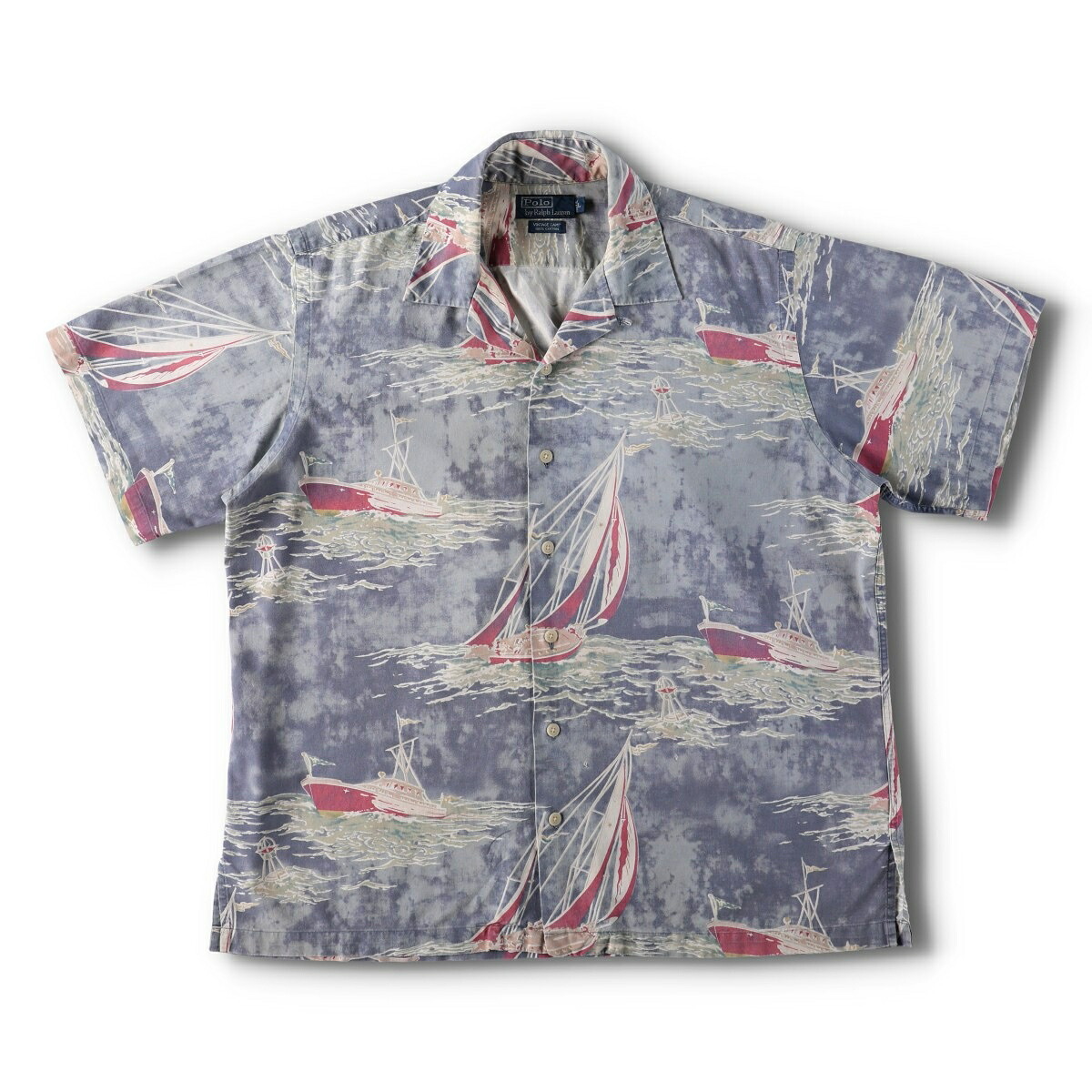 Ralph Lauren/ラルフローレン POLO by Ralph Lauren VINTAGE CAMP 半袖 オープンカラー コットンシャツ