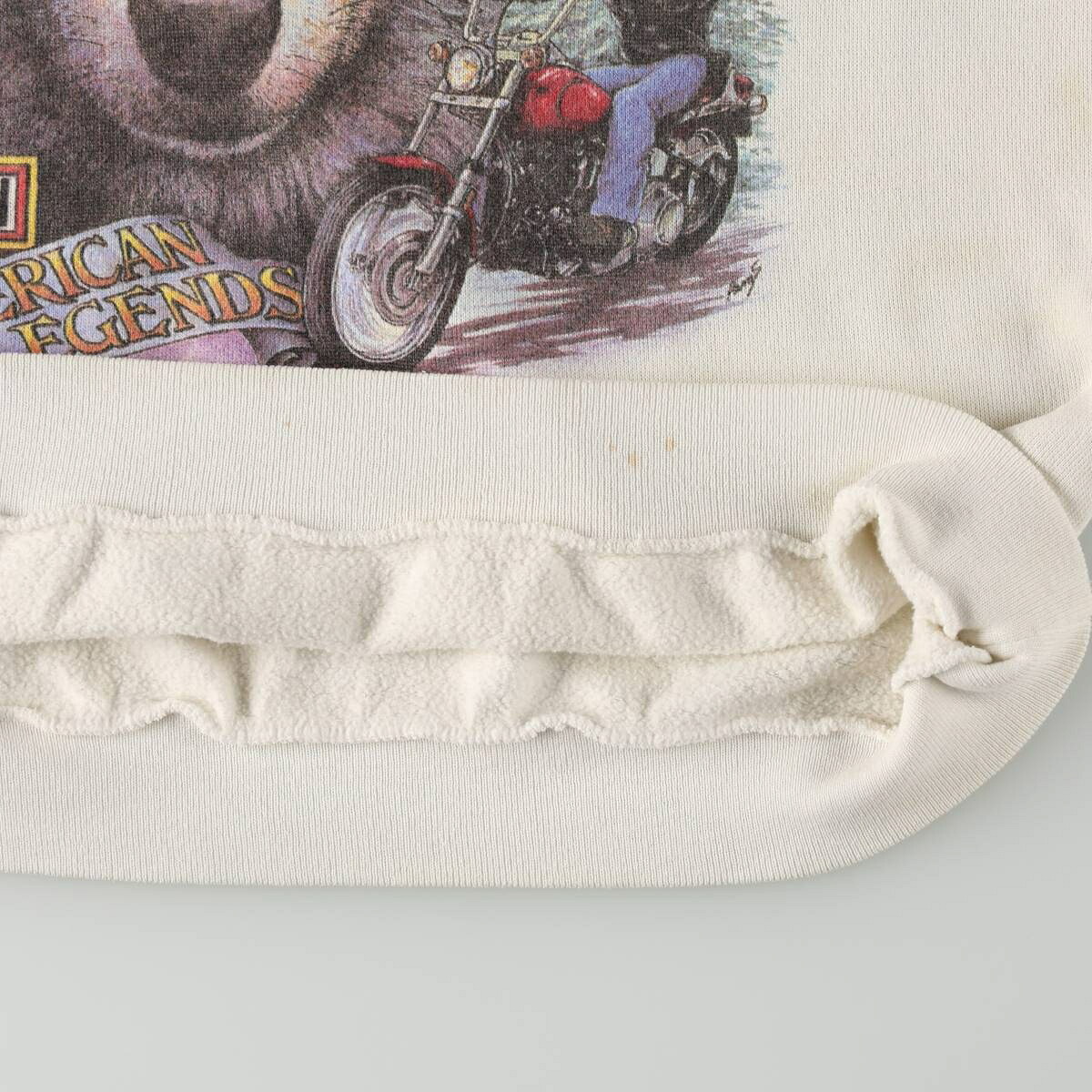 古着 ハーレーダビッドソン Harley-Davidson 3Dエンブレム オオカミ柄 カットオフ アドバタイジング 半袖スウェットシャツ トレーナー メンズM相当 /evb036052 【中古】 【260921】 【GR-UN-2610】