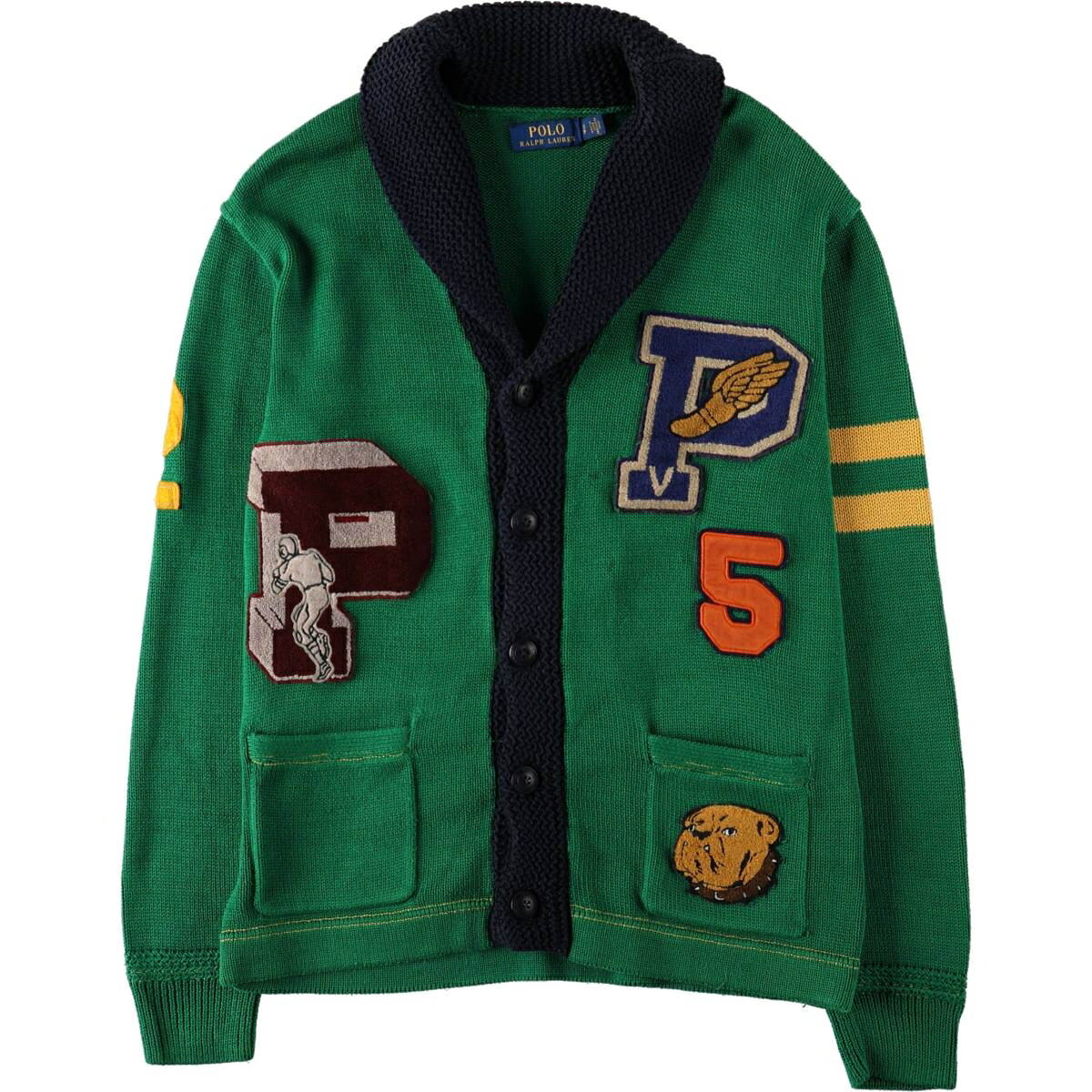 Ralph Lauren/ラルフローレン POLO RALPH LAUREN ショールカラー コットンニットカーディガン