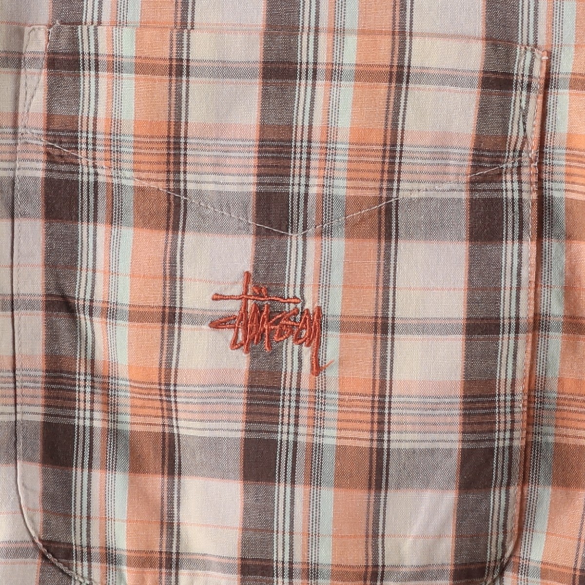 STUSSY/ステューシー 半袖 ボタンダウン チェックシャツ