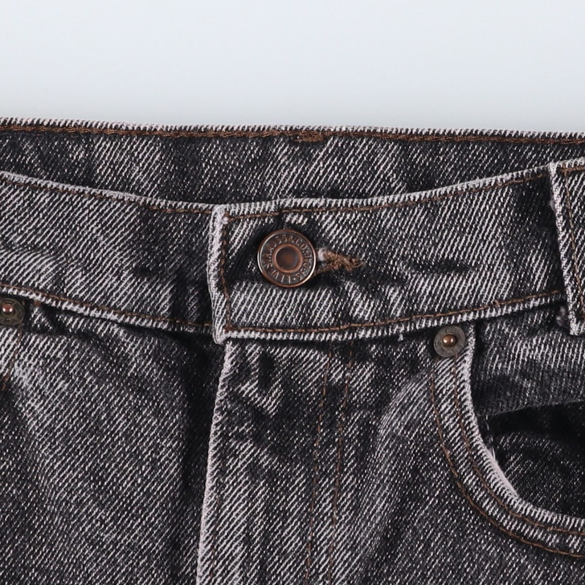 Levi's/リーバイス 505 ブラックデニム テーパードデニムパンツ