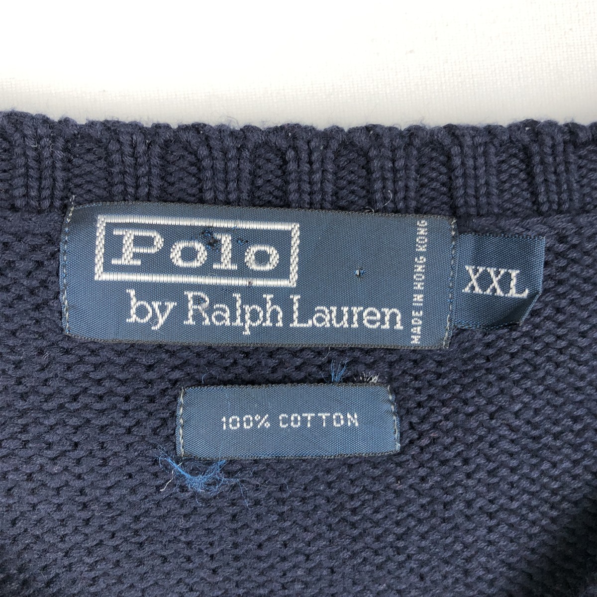 古着 ラルフローレン Ralph Lauren POLO by Ralph Lauren Vネック コットンニットベスト メンズXXL相当 /rab181088 【中古】 【260525】