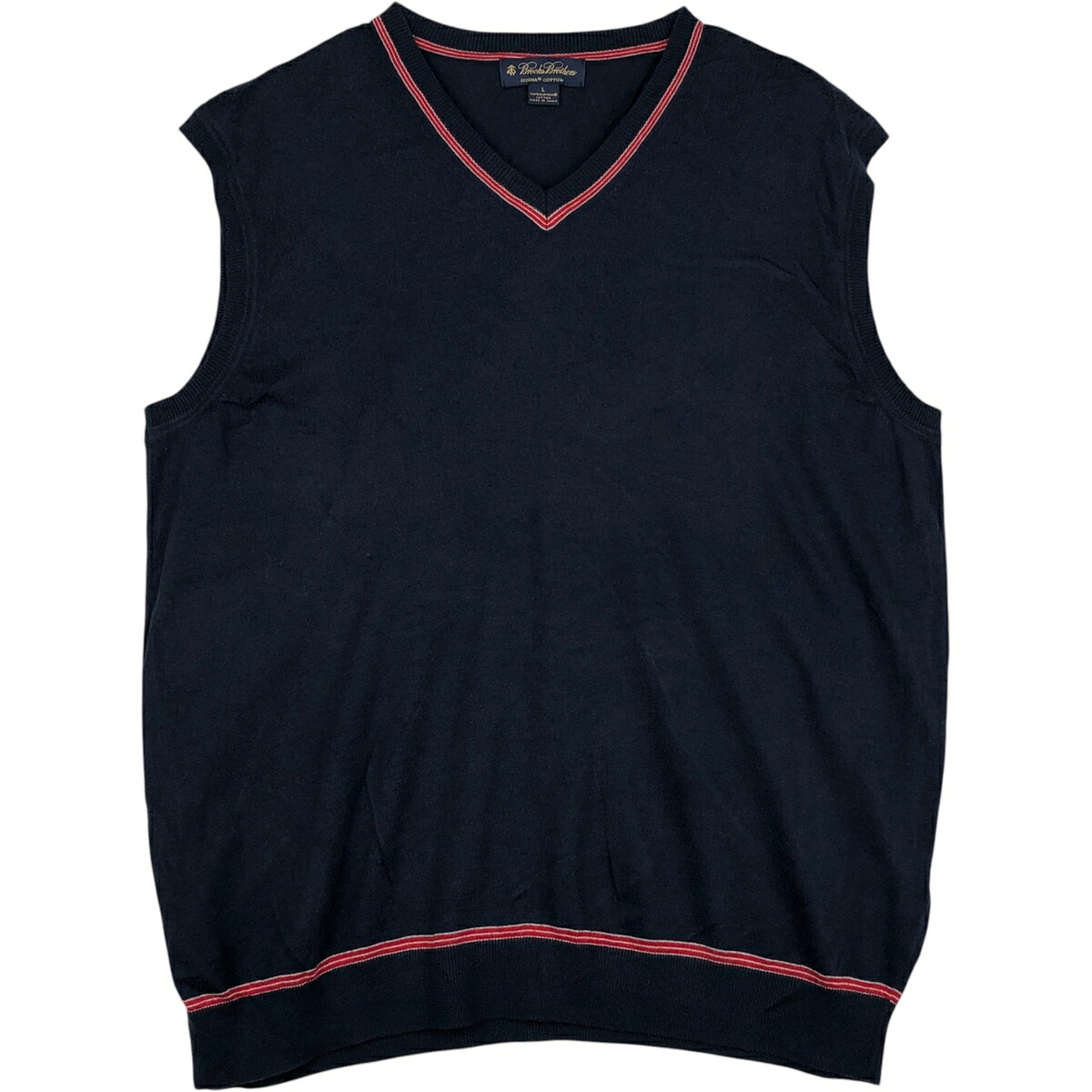 Brooks Brothers/ブルックスブラザーズ Vネック ピマコットンニットベスト
