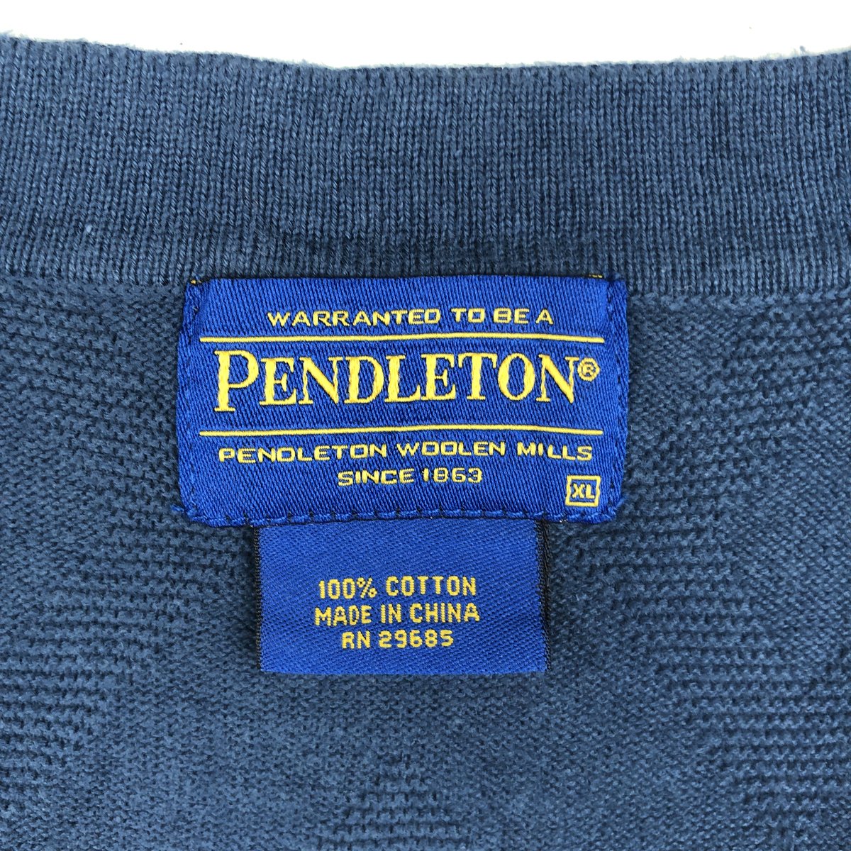 PENDLETON/ペンドルトン 前開き コットンニットベスト