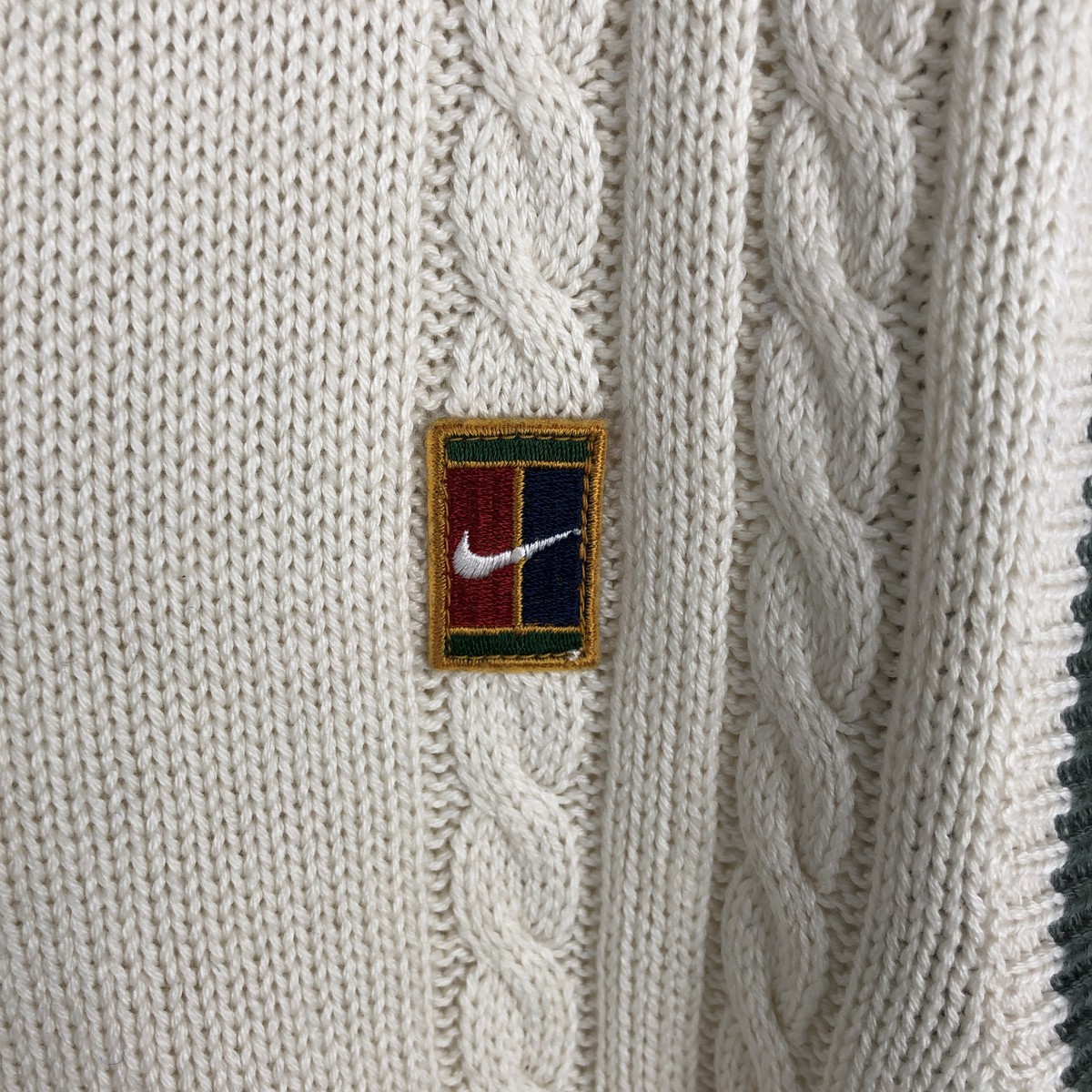 古着 90年代～ ナイキ NIKE Vネック チルデン アクリル×コットンニットベスト メンズM相当 ヴィンテージ /rab181108 【中古】 【260525】