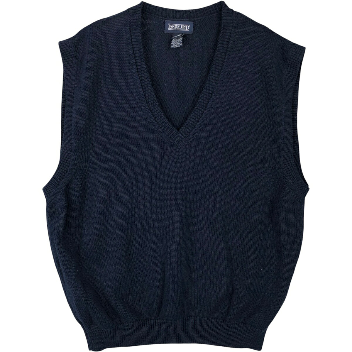 LANDS' END/ランズエンド Vネック コットンニットベスト